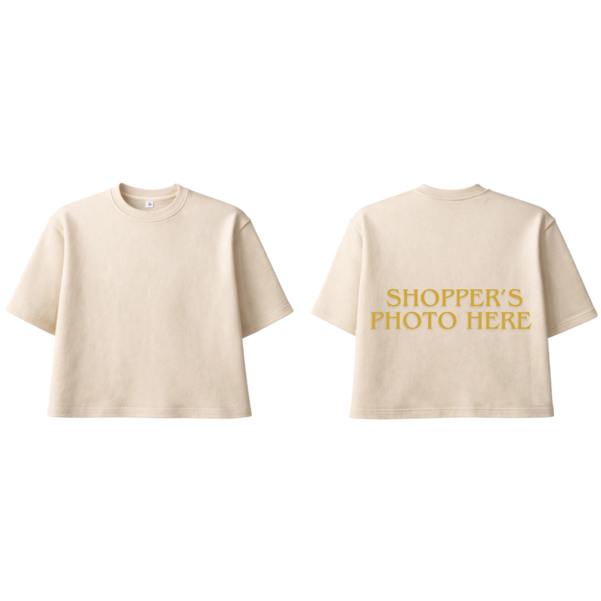 Boxy Top Fleece Back Print