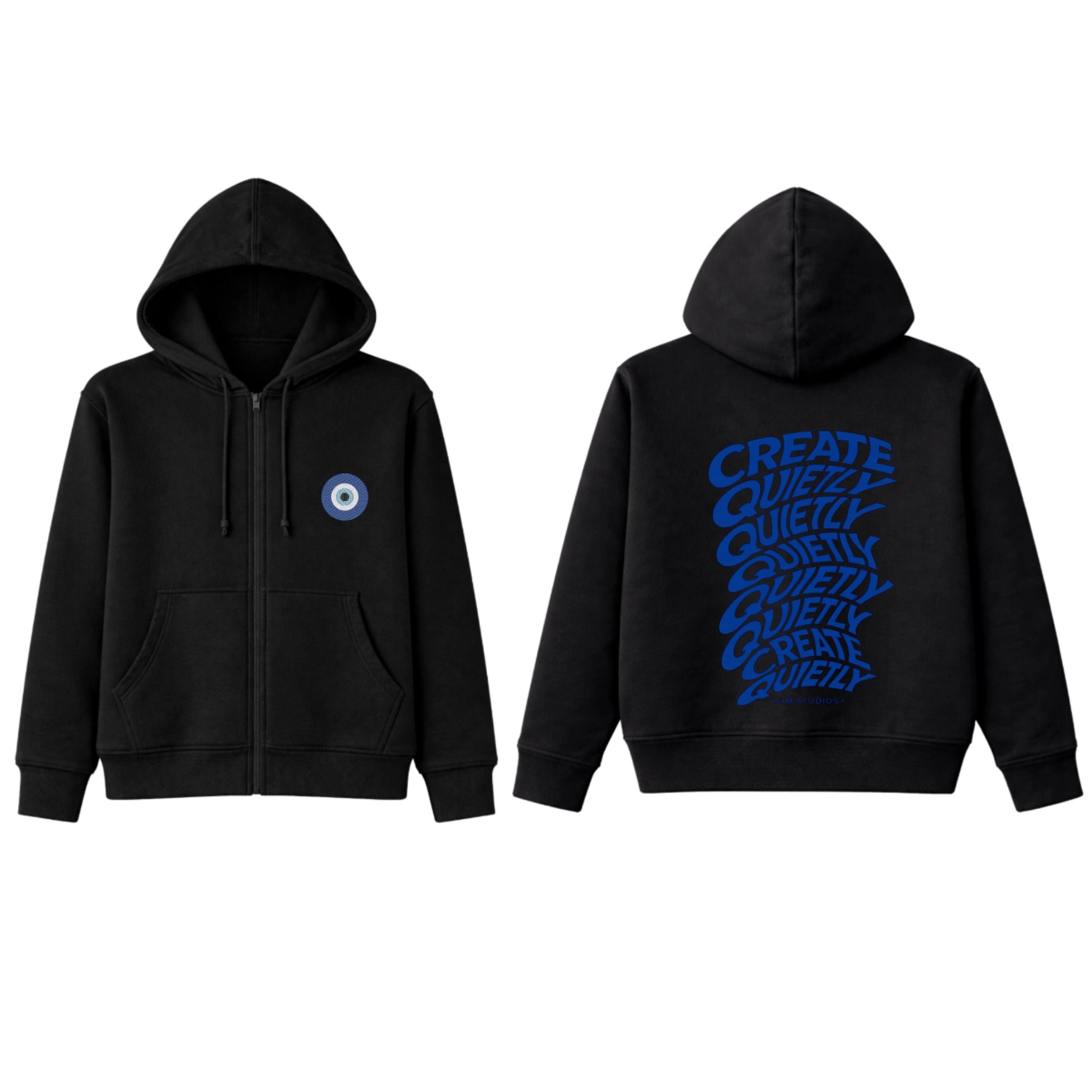 Luxe Short Zip Hoodie - Icon Graphic