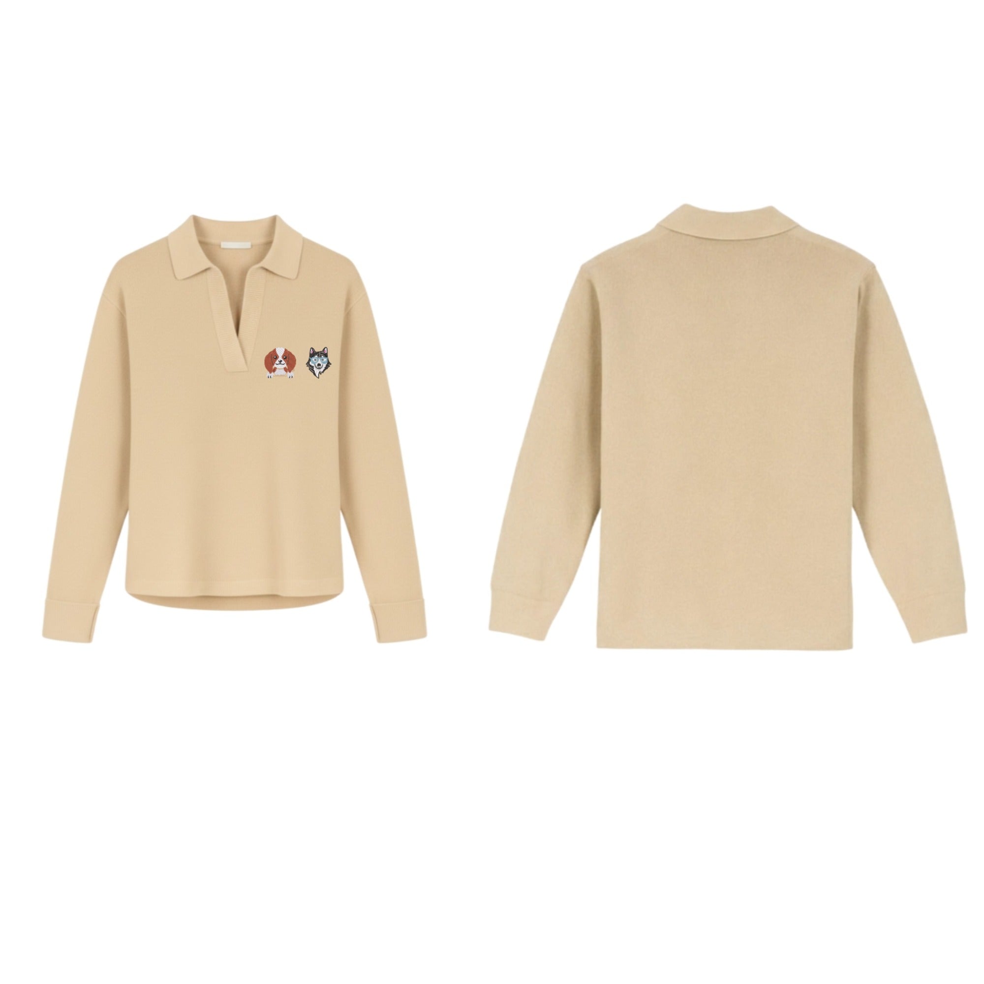 Split Neck Collared Polo NUEVO Pets