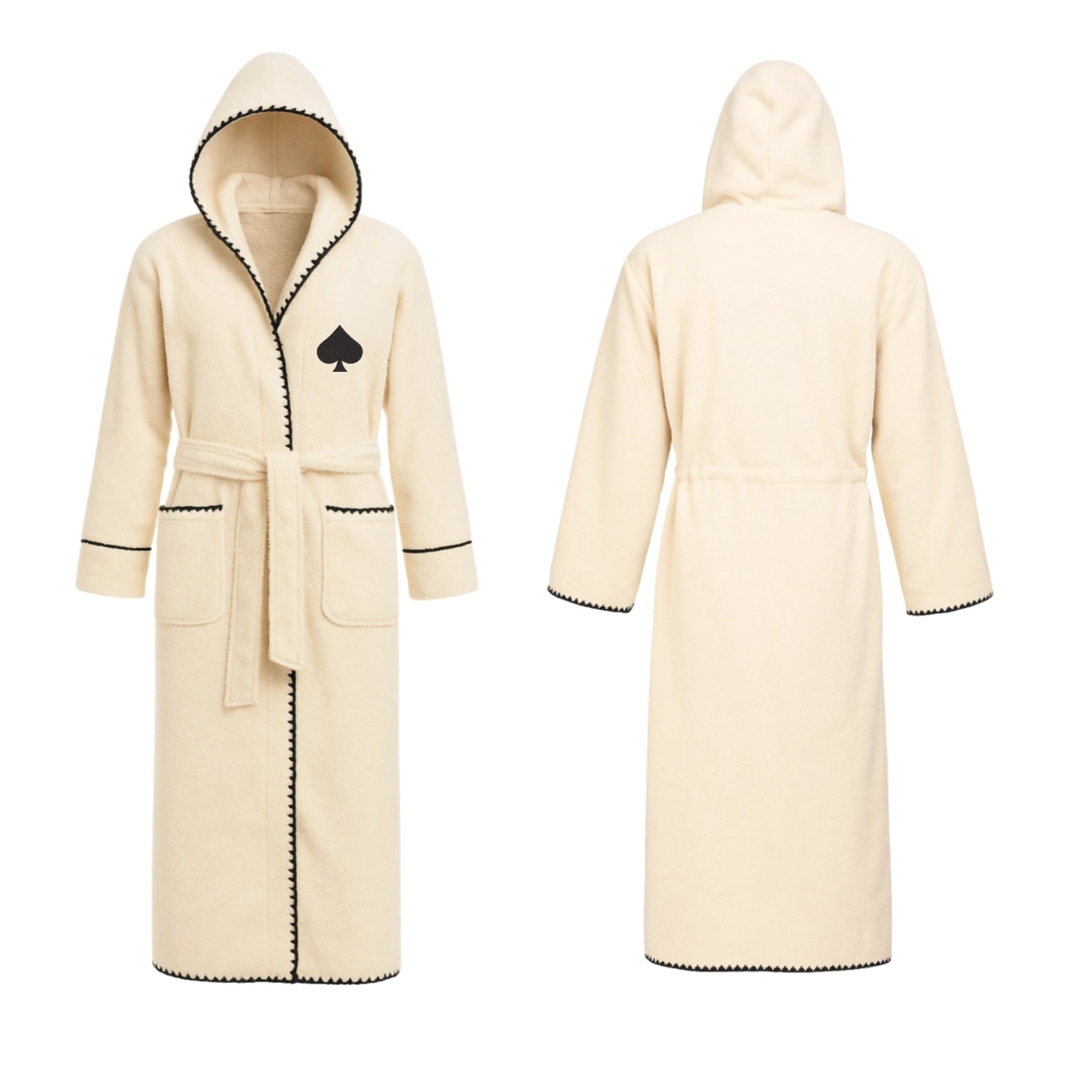 Hooded Bath Robe With Trim  SOLO NUEVO
