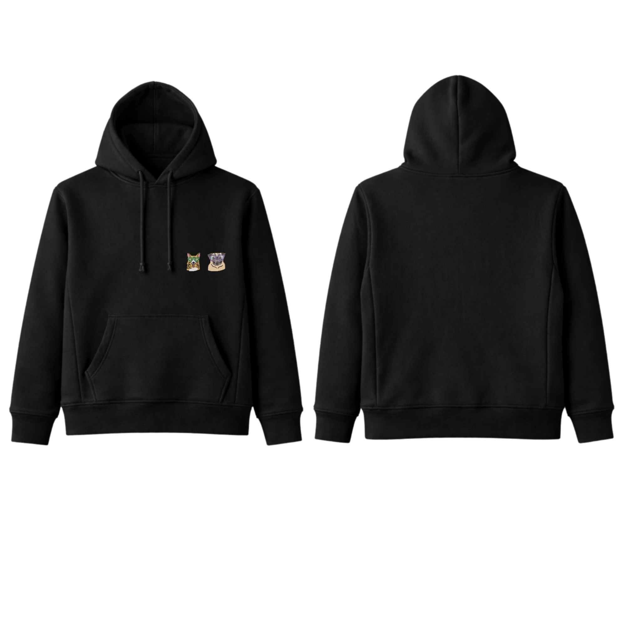 Pets Mid Length Pull Over Fleece Hoodie