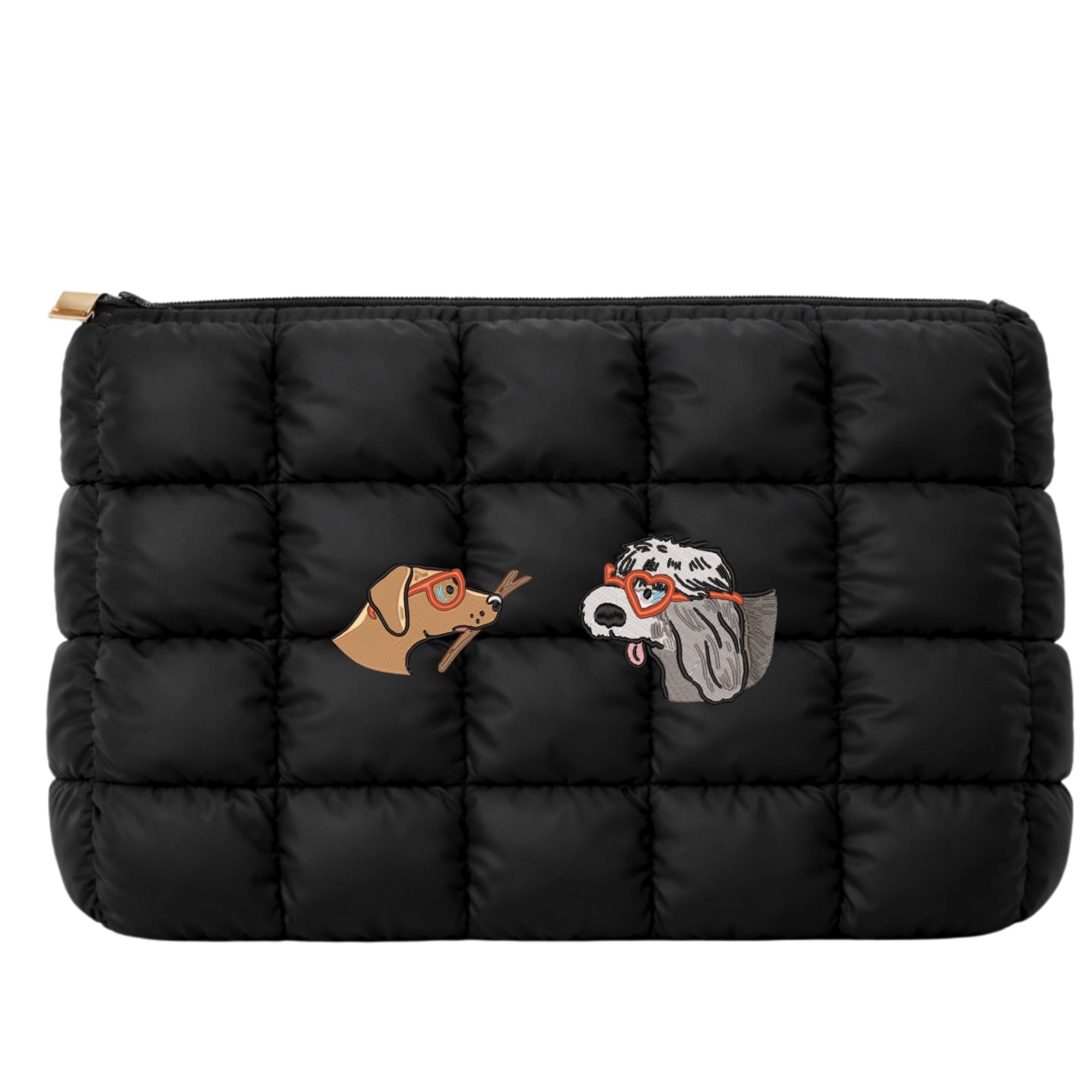 Pets Quilted Cosmetic Make Up Bag
