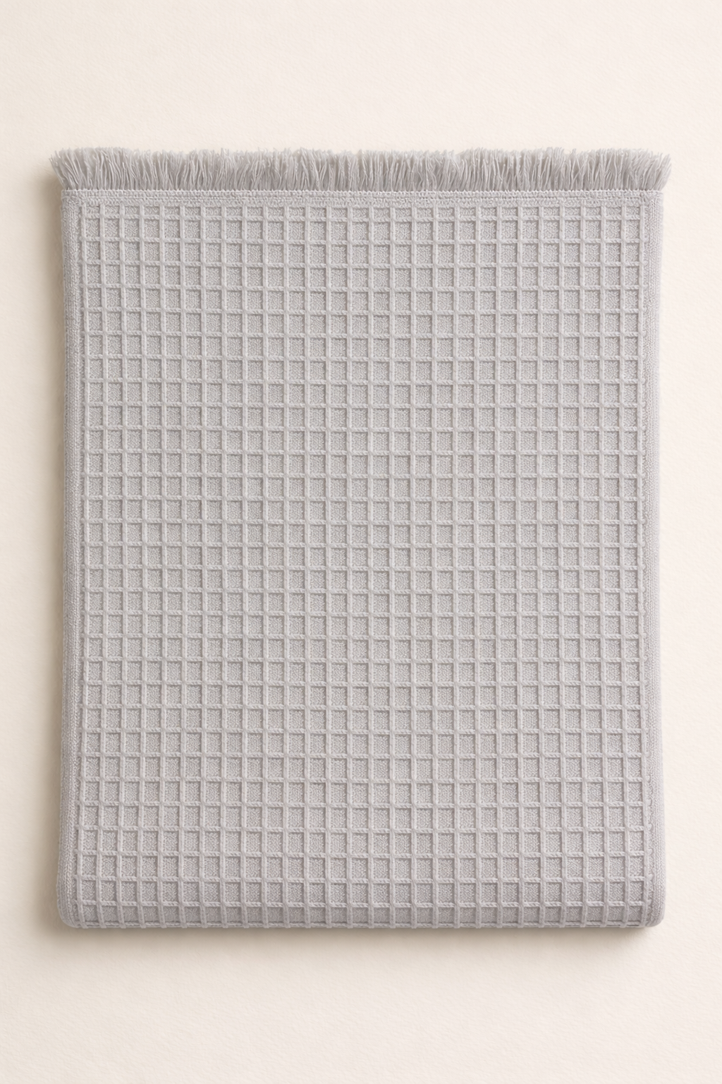 Waffle Large Towel Light Gray - BLANK