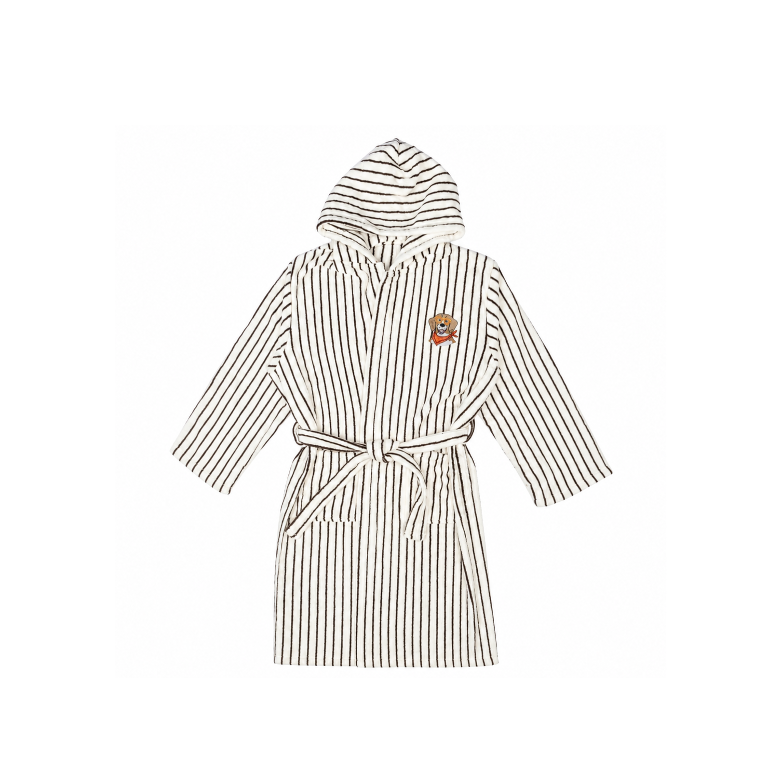 Striped Hooded Robe Deluxe Pet Lover