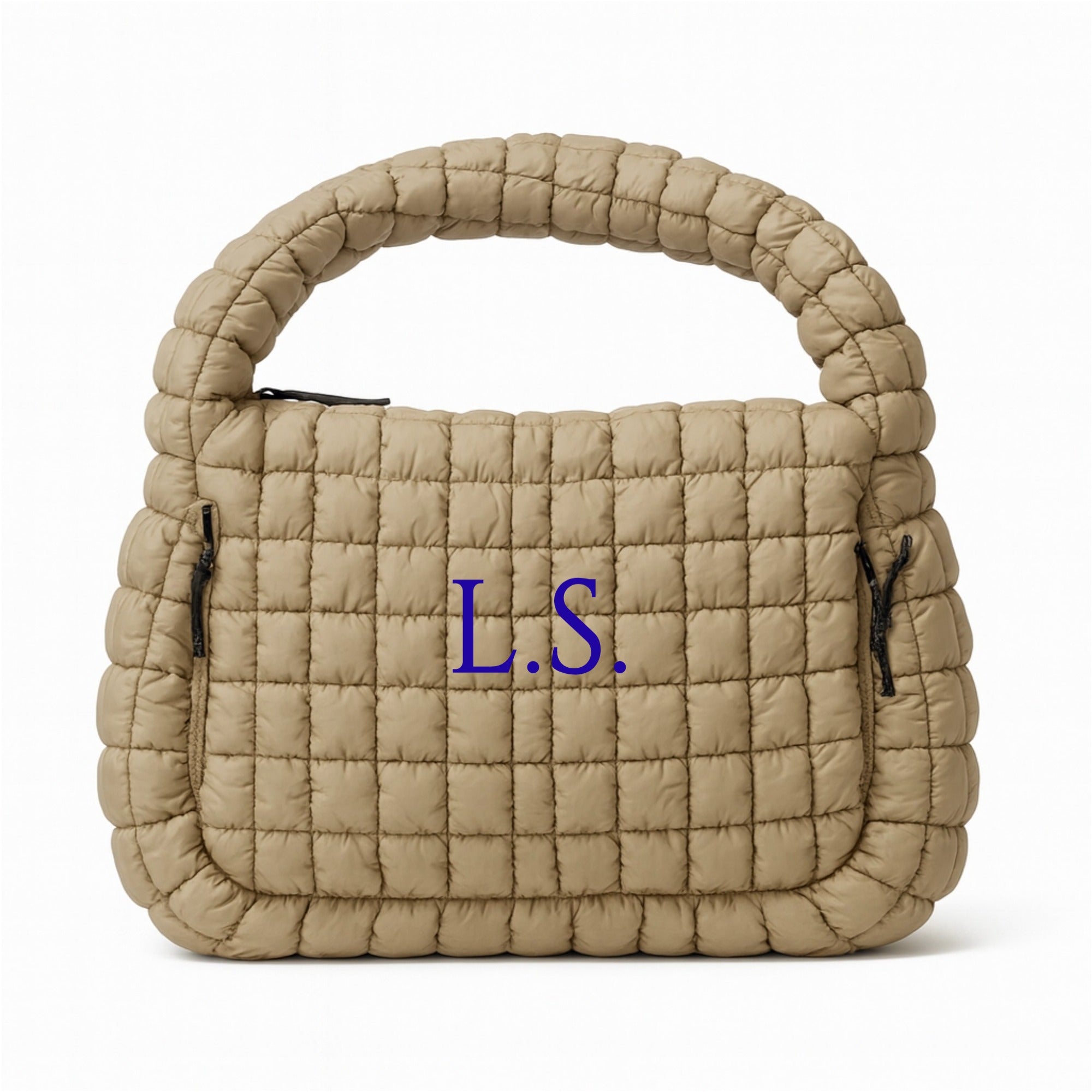 Initials Oversized Quilted Carryall Crossbody