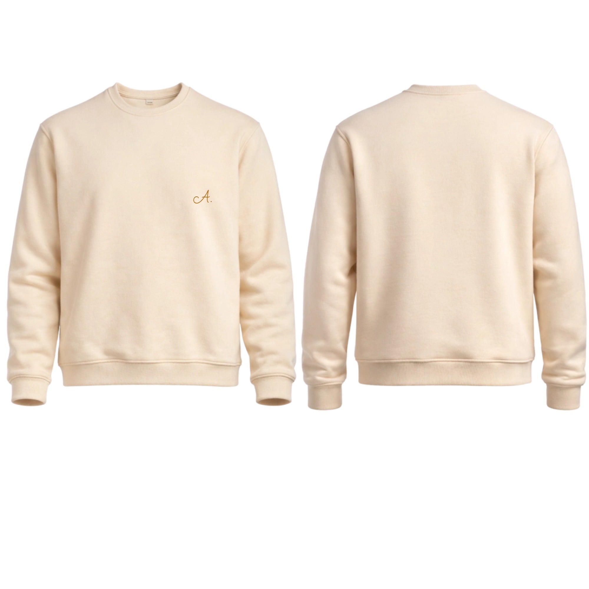 Initial Mid Length Crew Neck Fleece