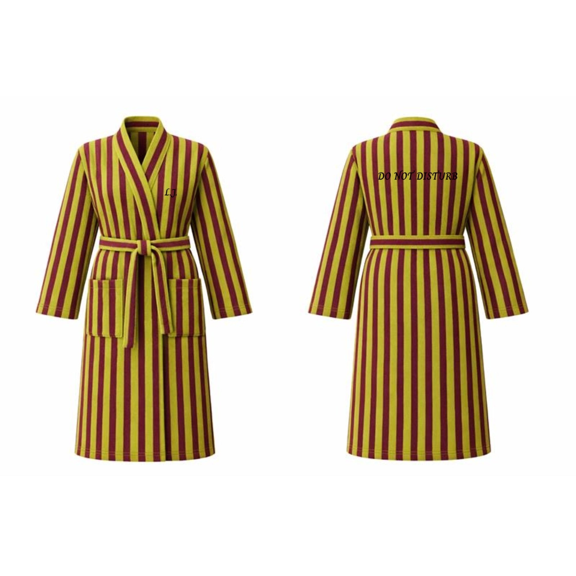 Inscription Striped Bath Robe-PRICING PENDIENTE