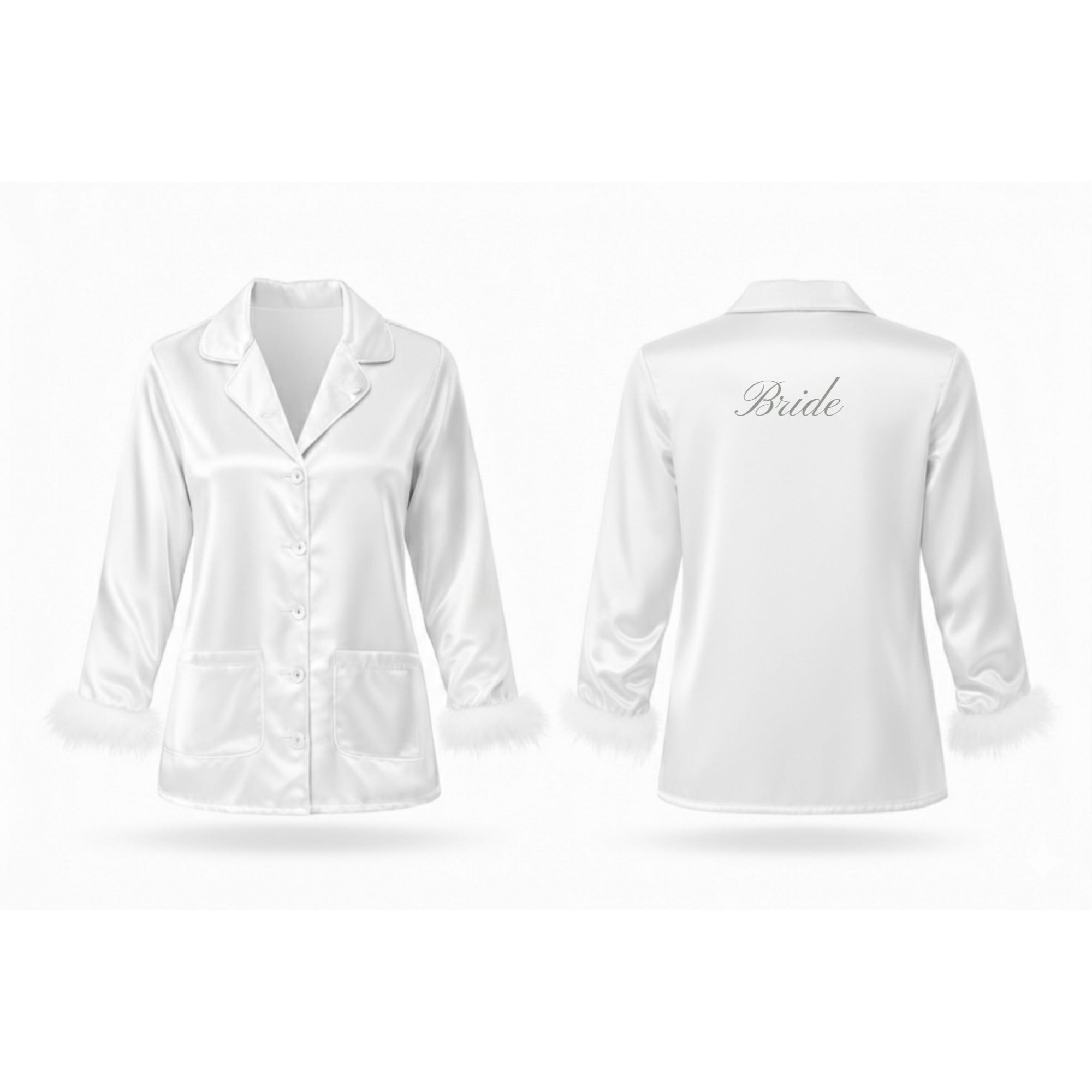 Feather Trim Satin Set Back VINYL - PRICING PENDIENTE