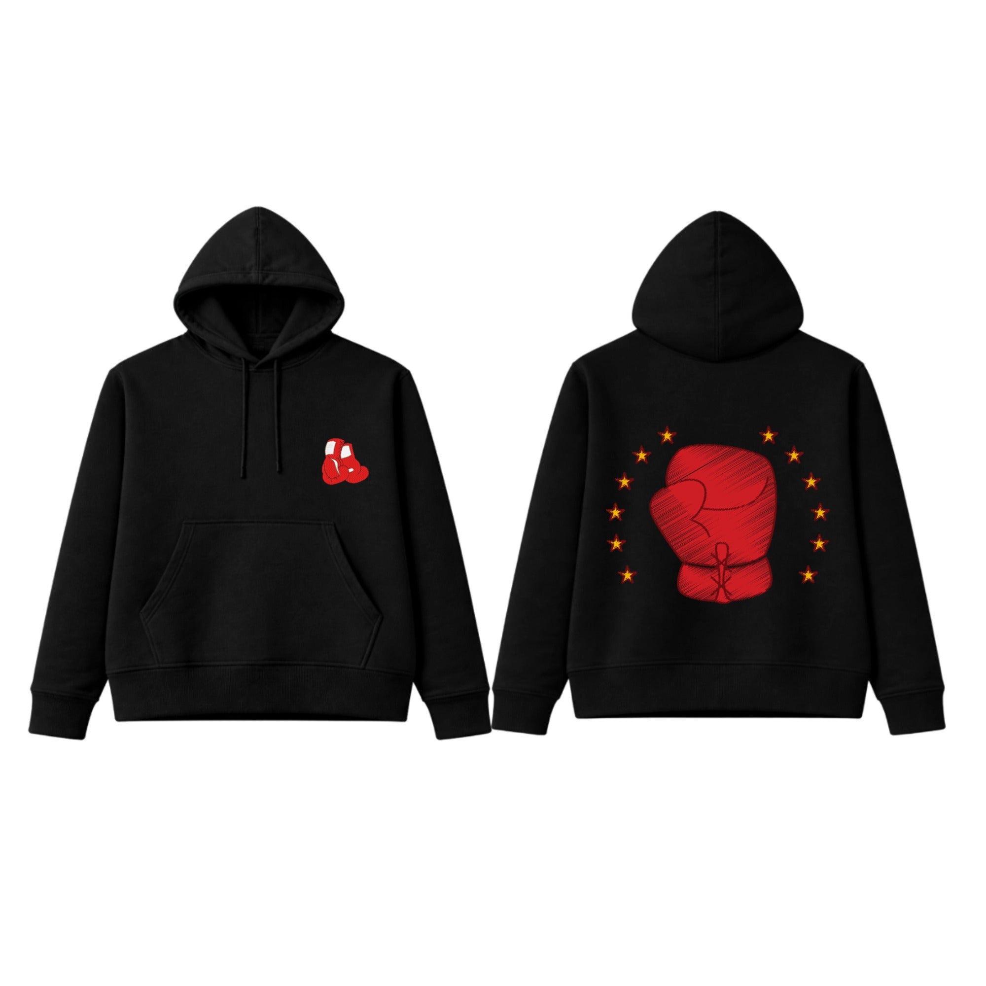Classic pull over fleece hoodie DTF and embroidered