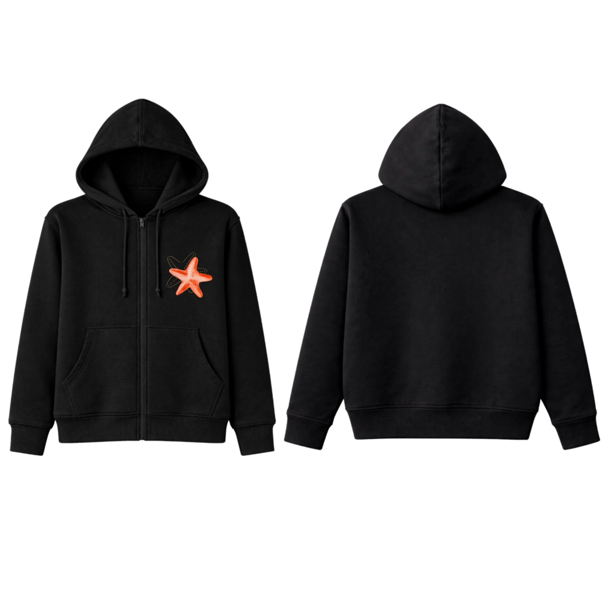 Luxe Short Zip Hoodie Graphic Solo