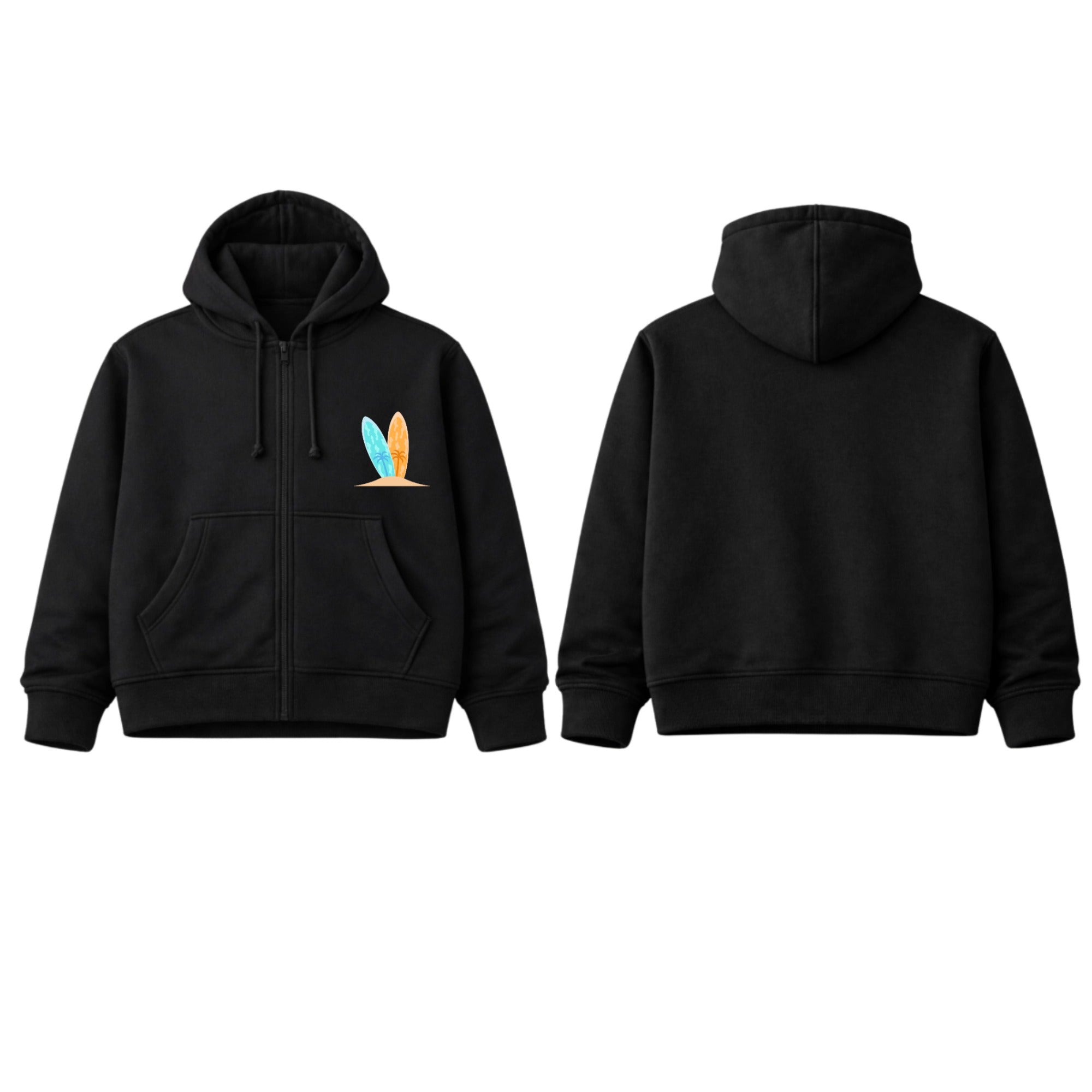 Luxe Classic Zip Hoodie Graphic Solo
