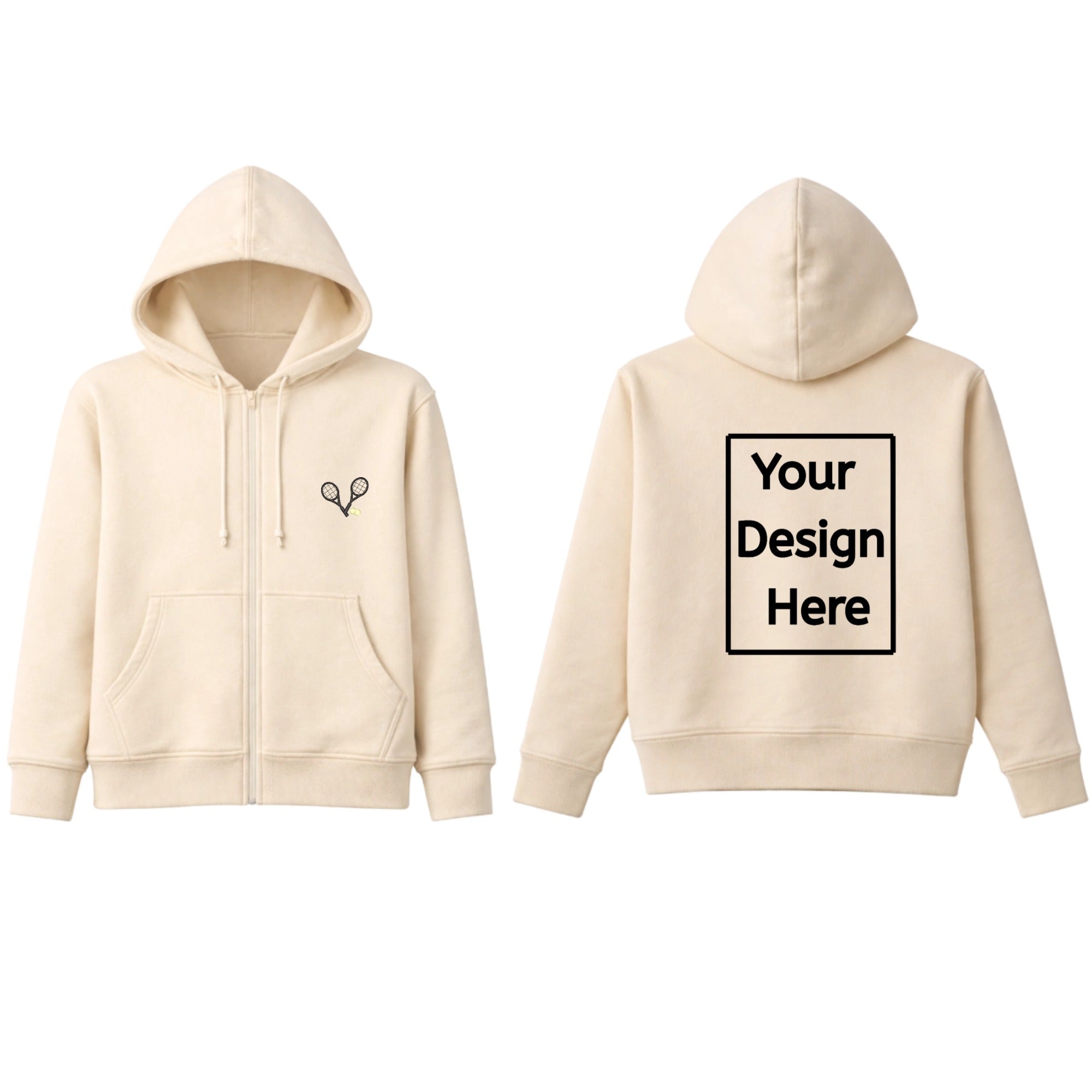Luxe Short Zip Hoodie - Icon Graphic