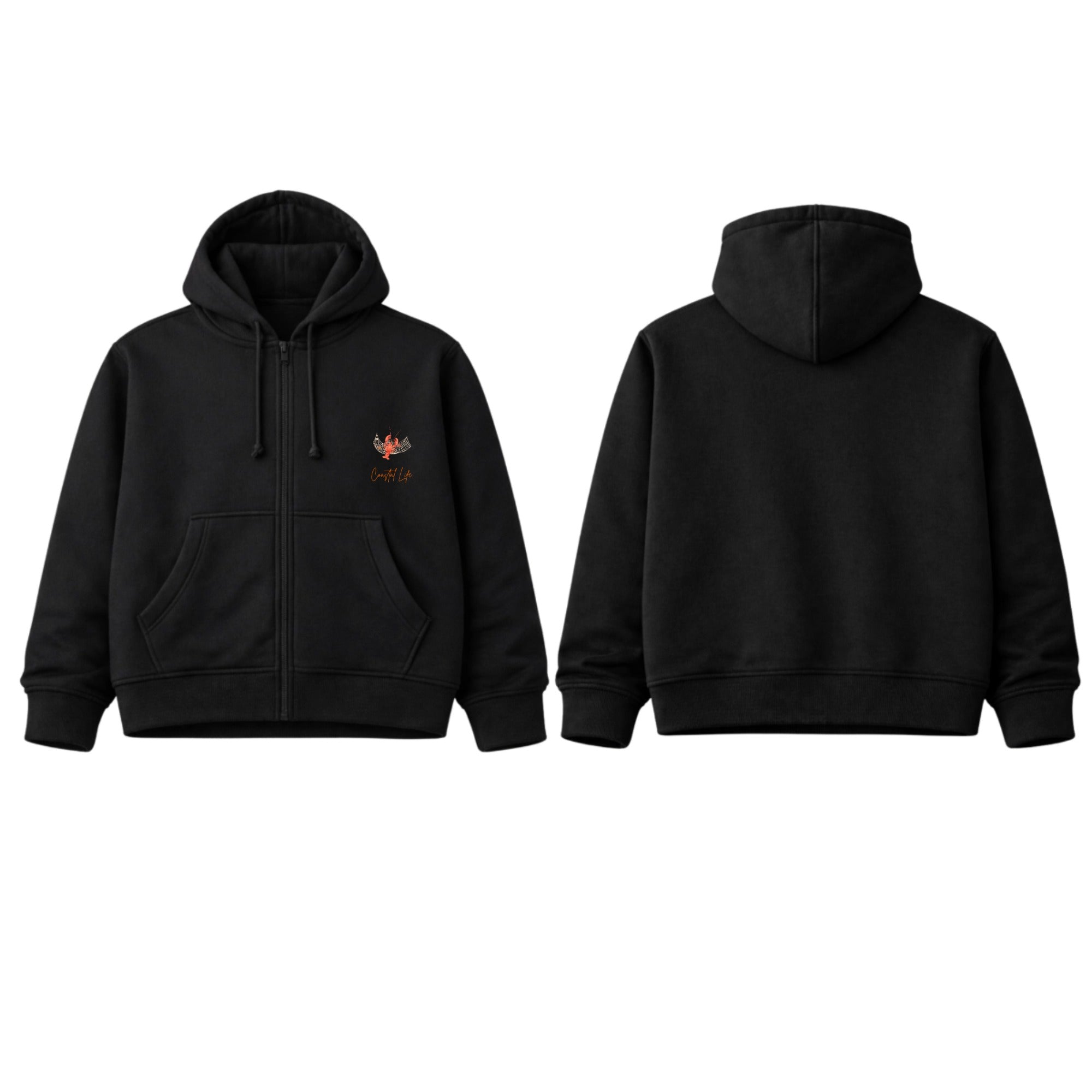 Luxe Classic Zip Hoodie Graphic and Text