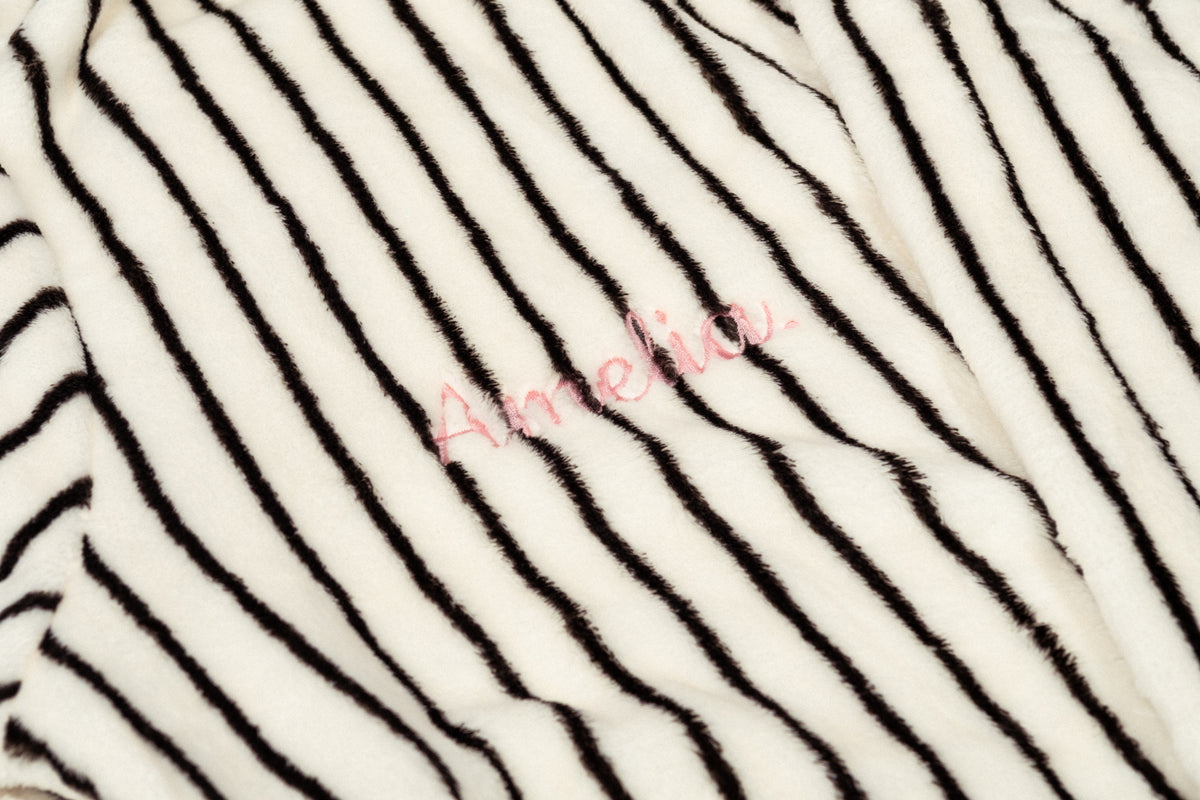 Striped Hooded Robe Inscription