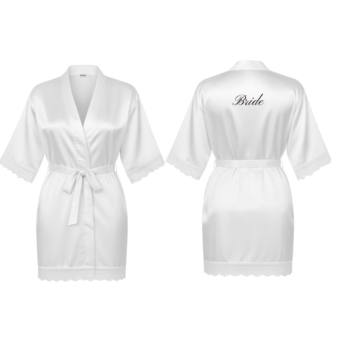 Back Graphic Satin Robe
