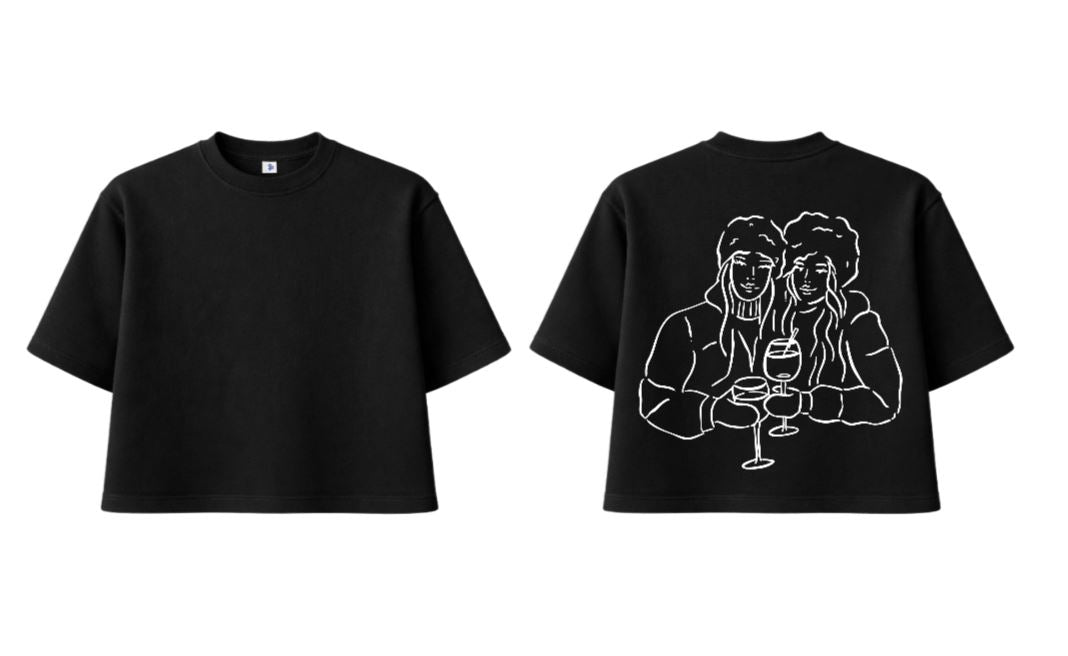 Boxy Top Fleece Back Print