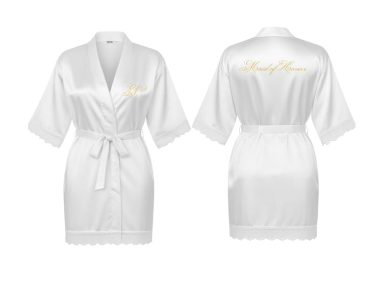 Deluxe Inscription Satin Robe