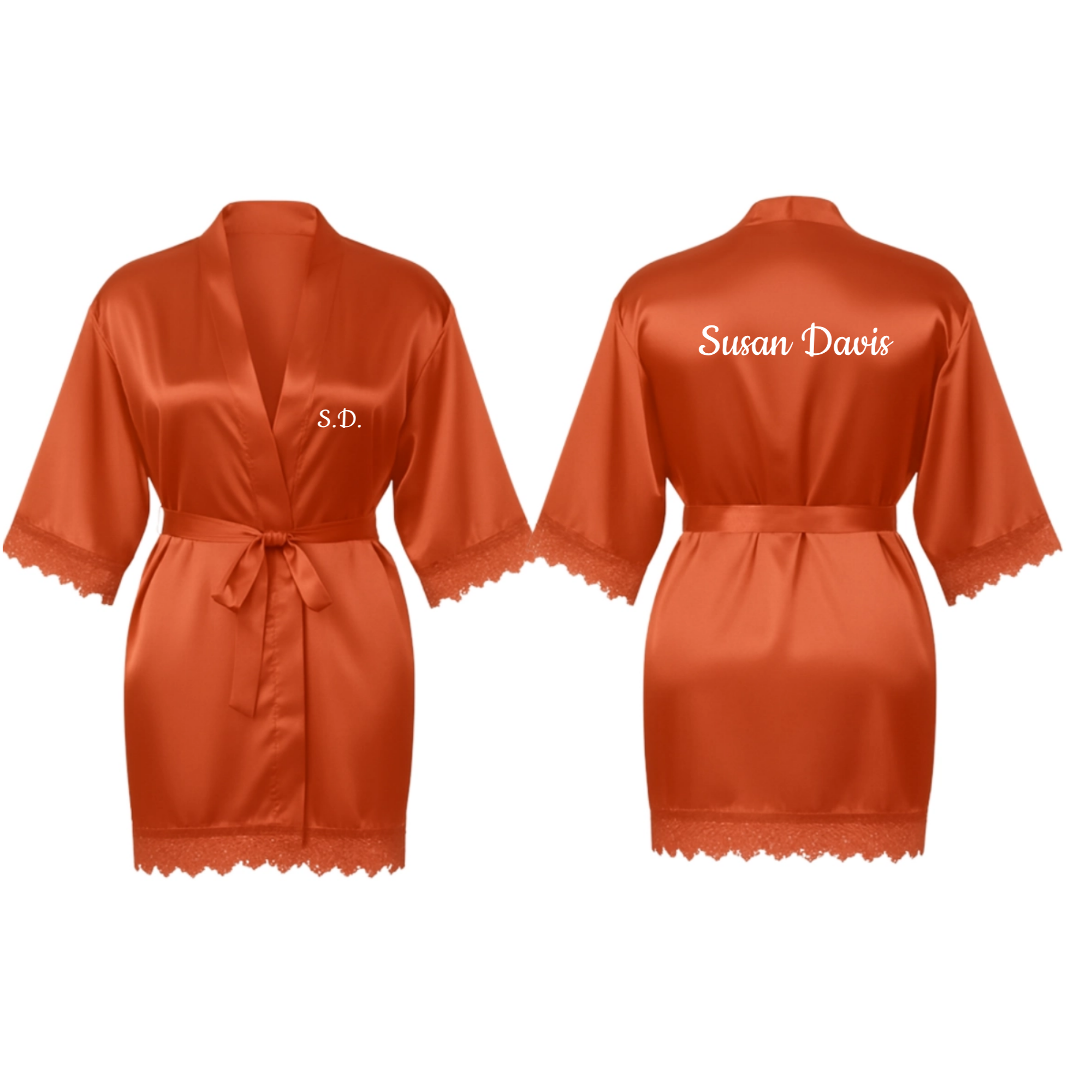 Bridal Robe Print Front & Back
