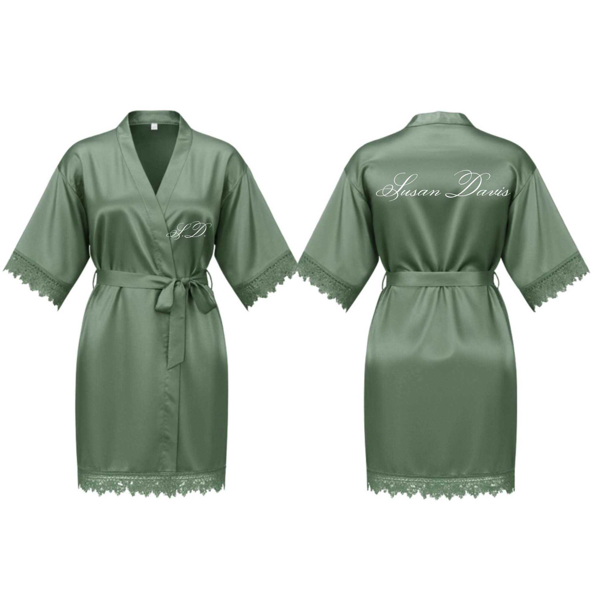 Bridal Robe Print Front & Back