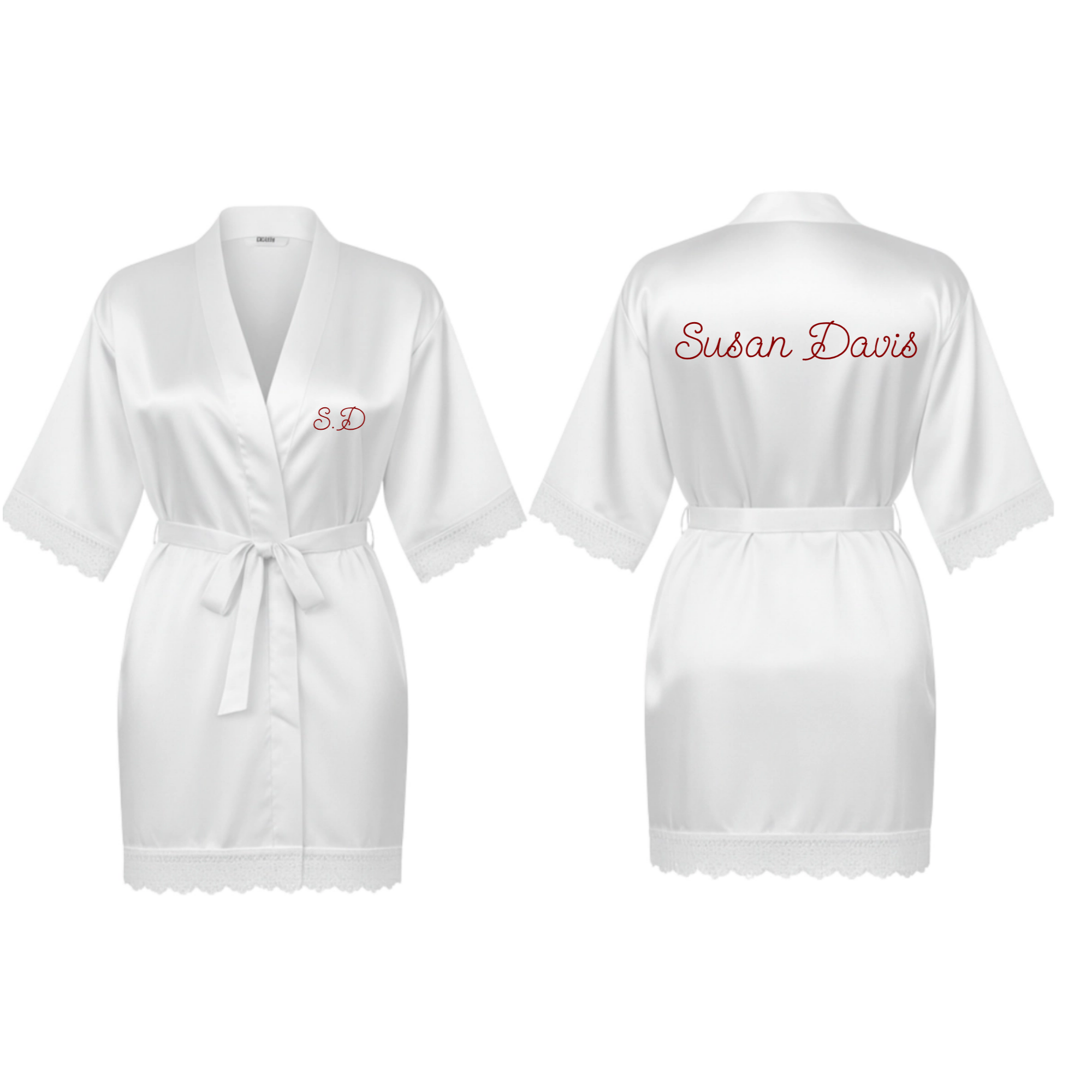 Bridal Robe Print Front & Back