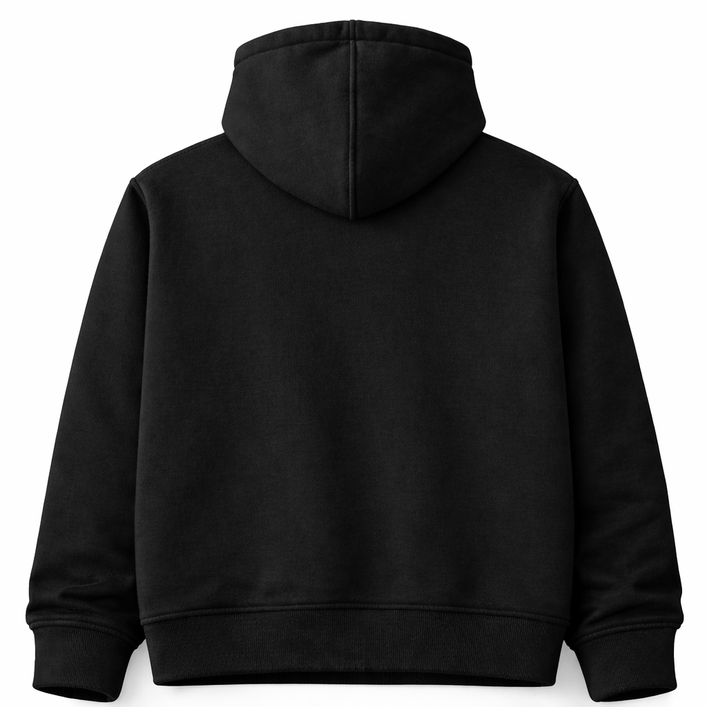 Classic FZ Fleece Hoodie Black-Blank