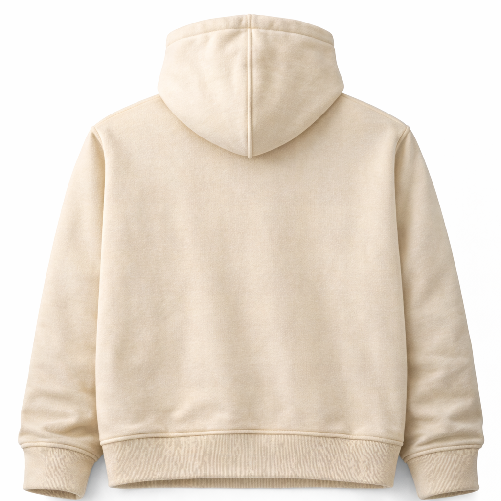 Classic FZ Fleece Hoodie Ivory-Blank