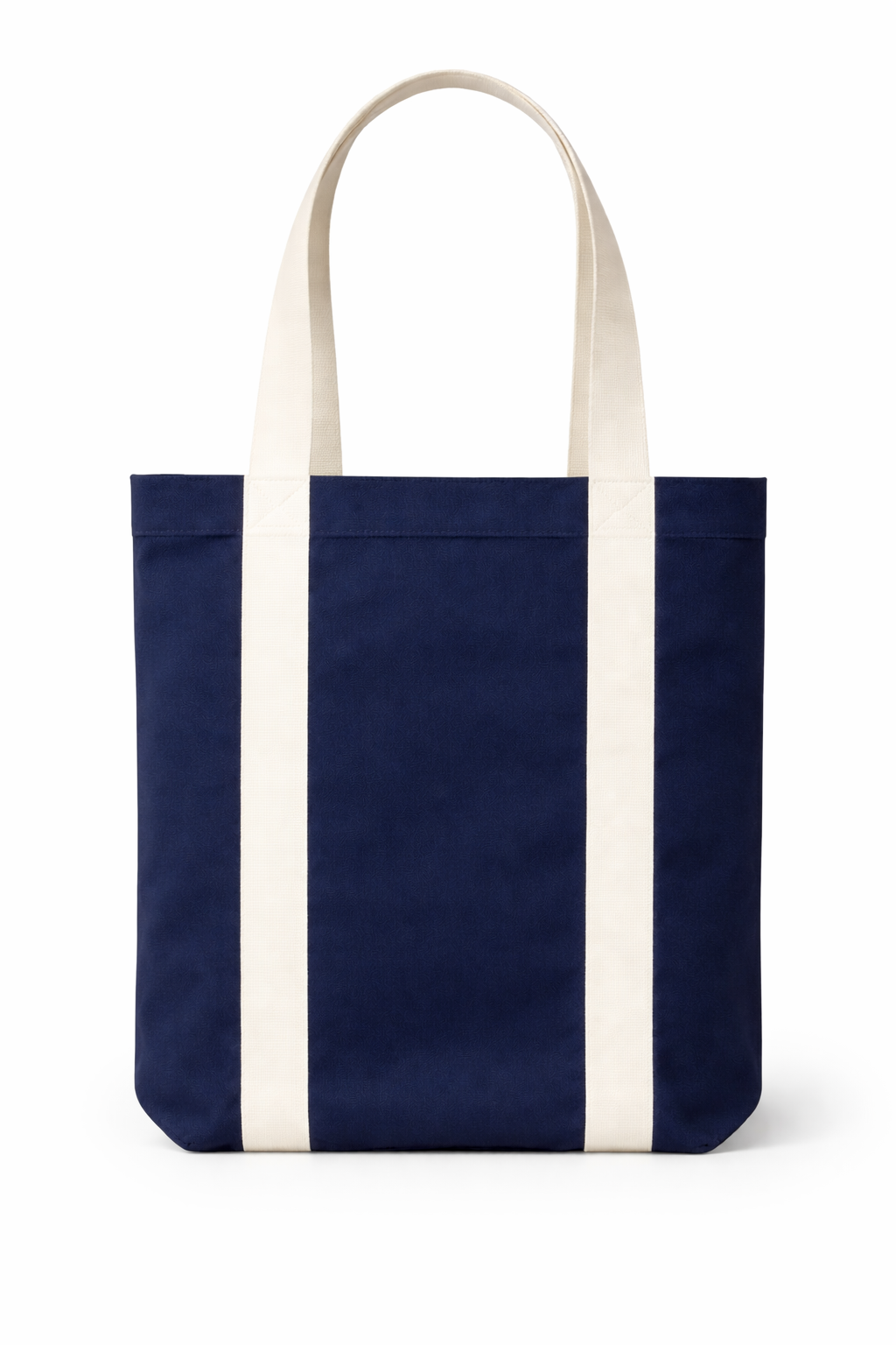 Two-Tone Carrie Tote - Navy & Cream - Blank