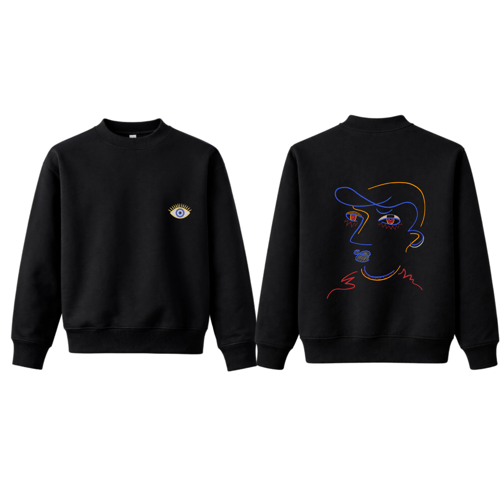 Classic Crew Neck Fleece Print & Embroidery