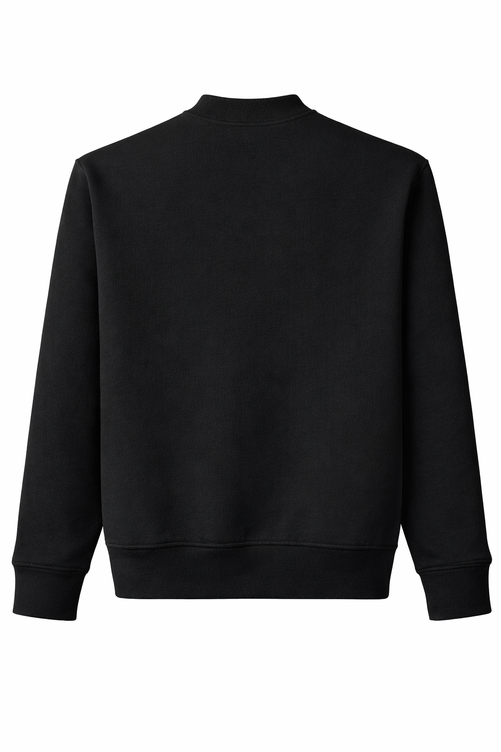 Classic Crew Neck Fleece Black - Blank
