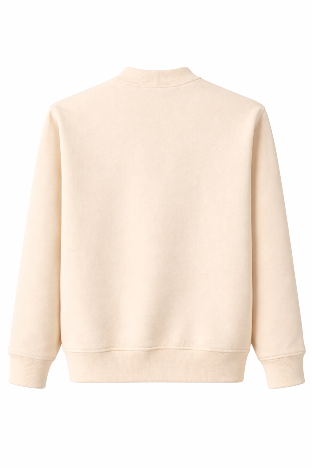 Classic Crew Neck Fleece Ivory-Blank