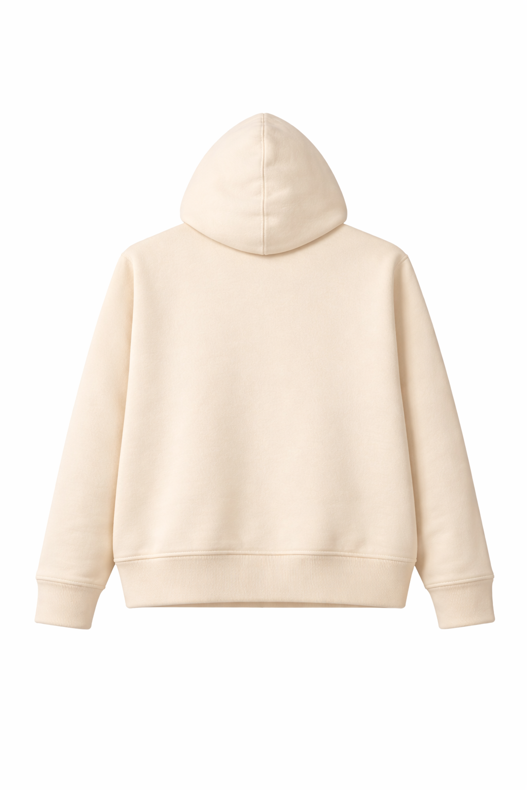 Classic Pull Over Fleece Hoodie Ivory-Blank