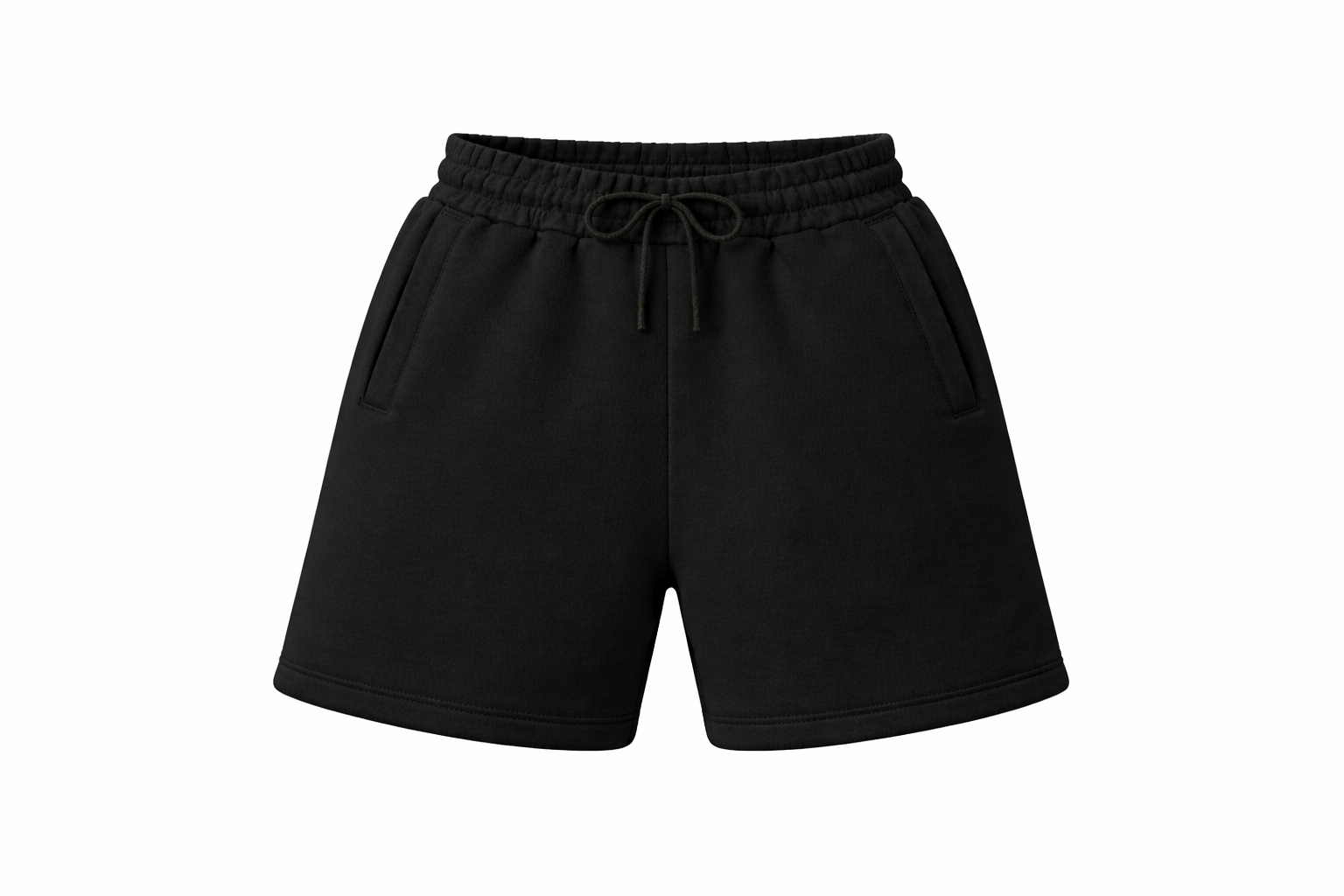 Classic Shorts Fleece Black-Blank
