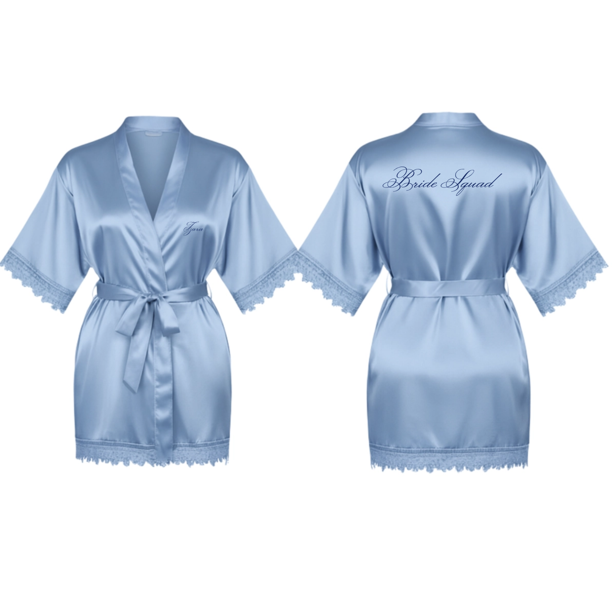 Inscription Front and Back Bridal Robe