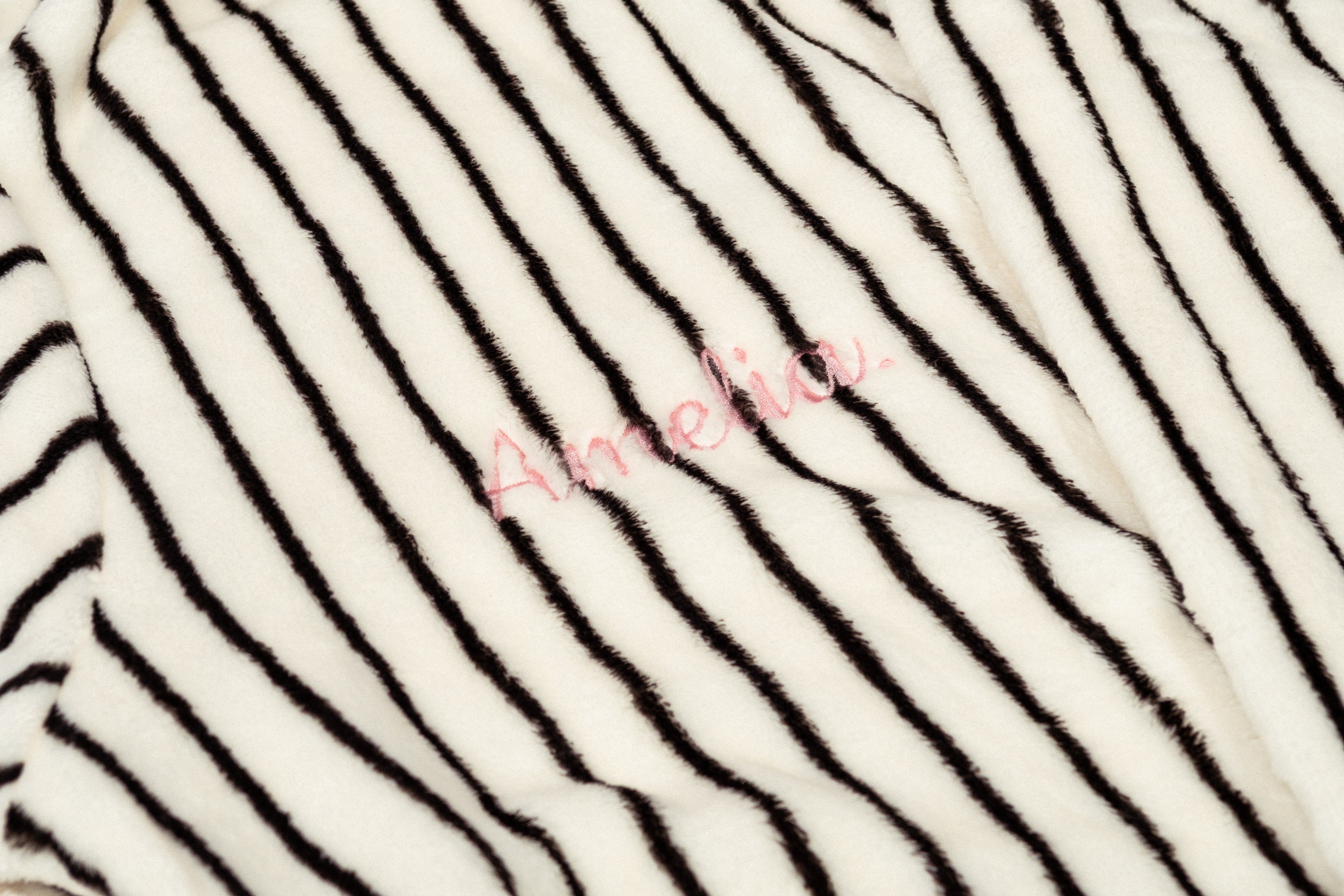 Inscription Striped Hooded Robe