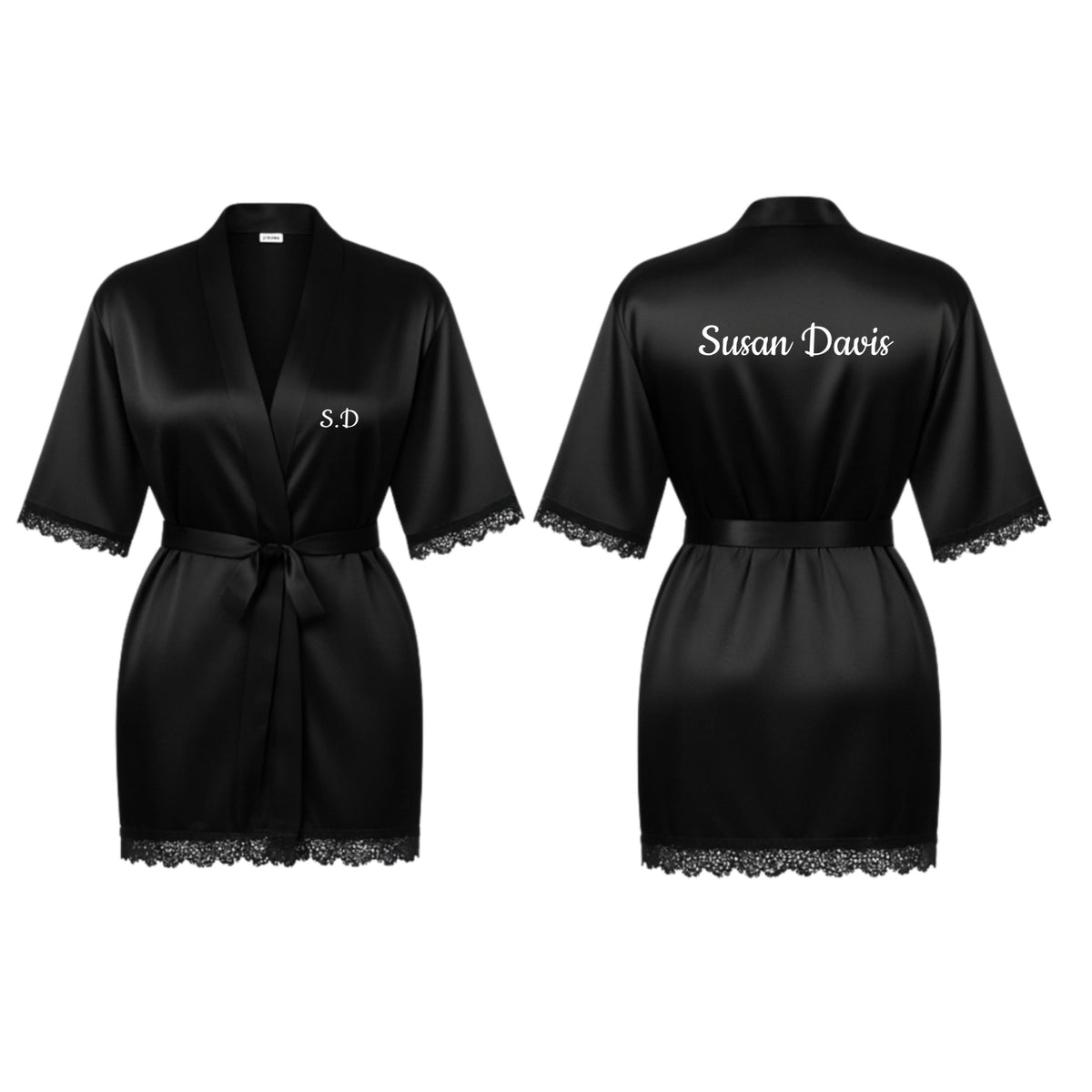 Deluxe Graphic Satin Robe