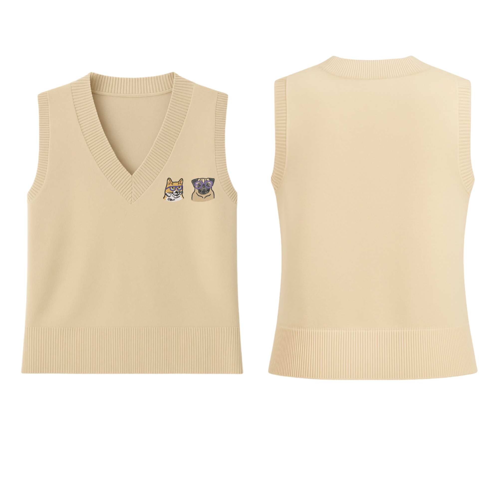 V-Neck Sweater Deluxe Pet Lover