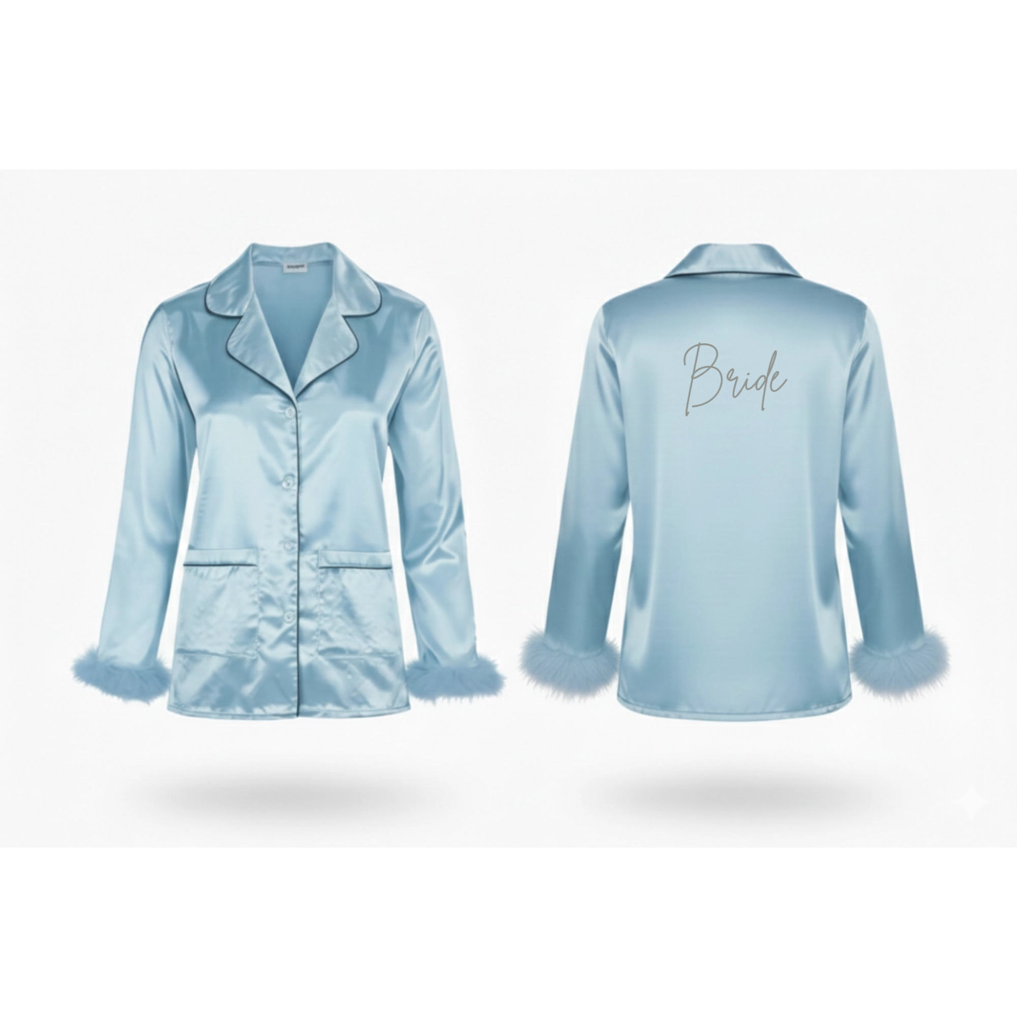 Feather Trim Satin Set Back VINYL - PRICING PENDIENTE