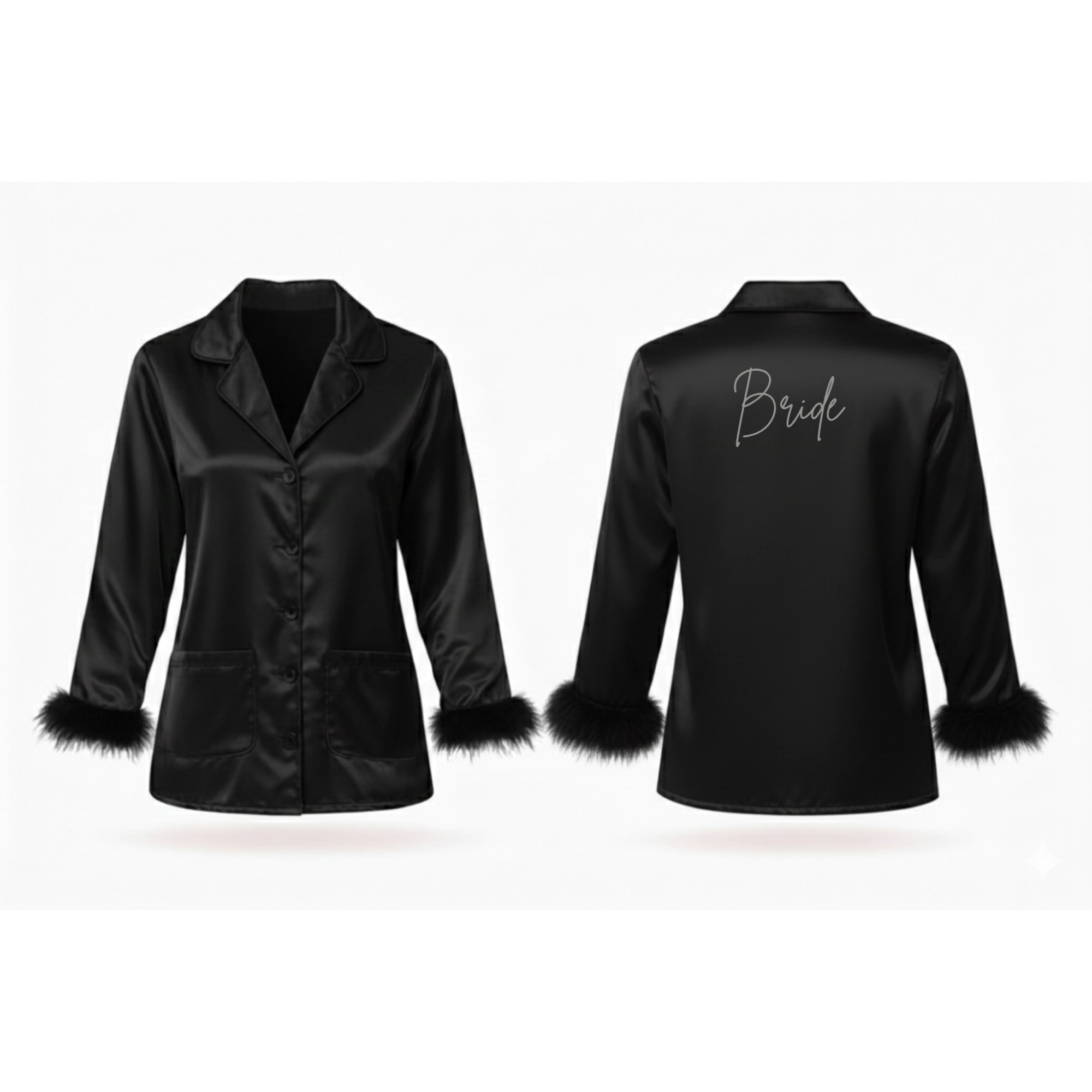 Feather Trim Satin Set Back VINYL - PRICING PENDIENTE