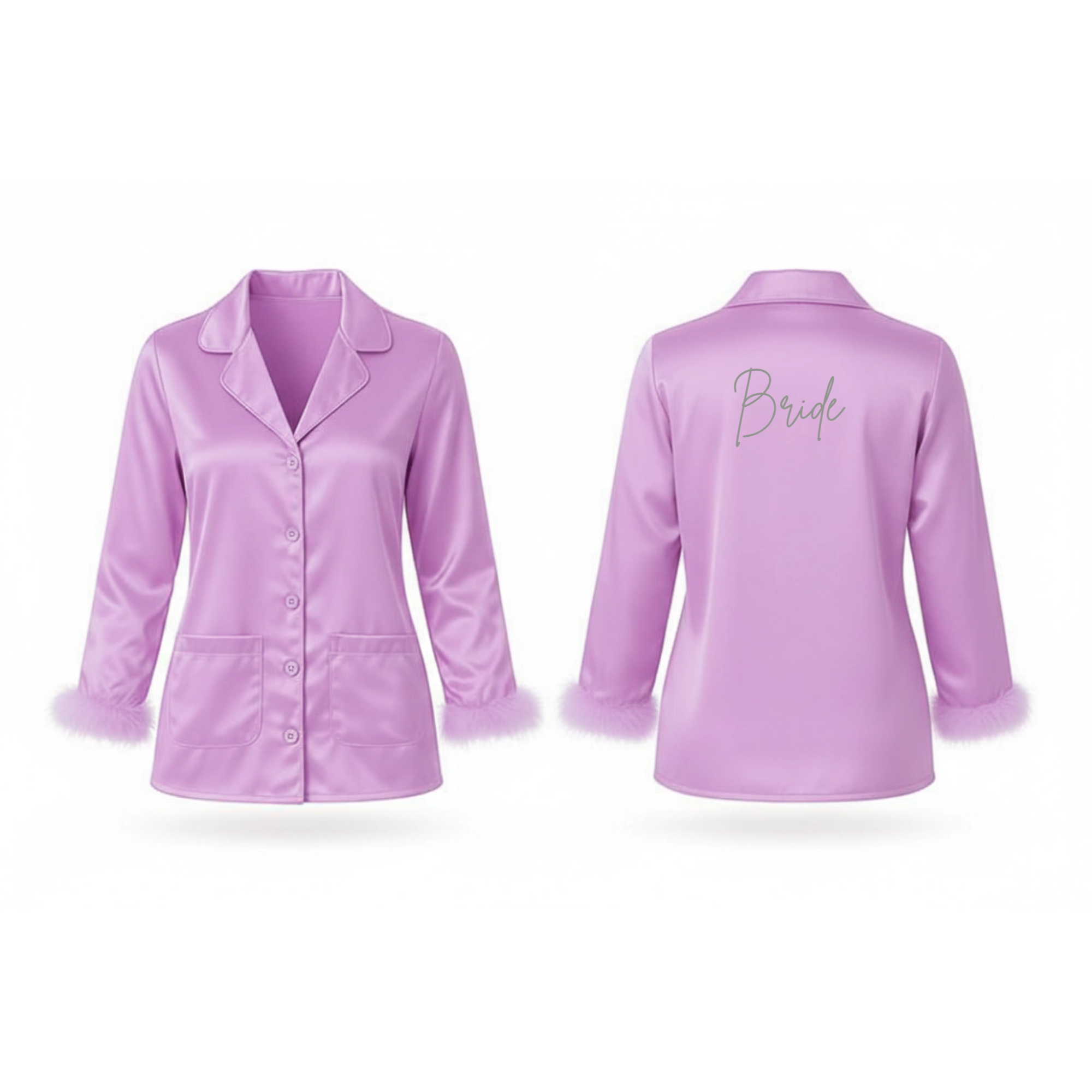 Feather Trim Satin Set Back VINYL - PRICING PENDIENTE