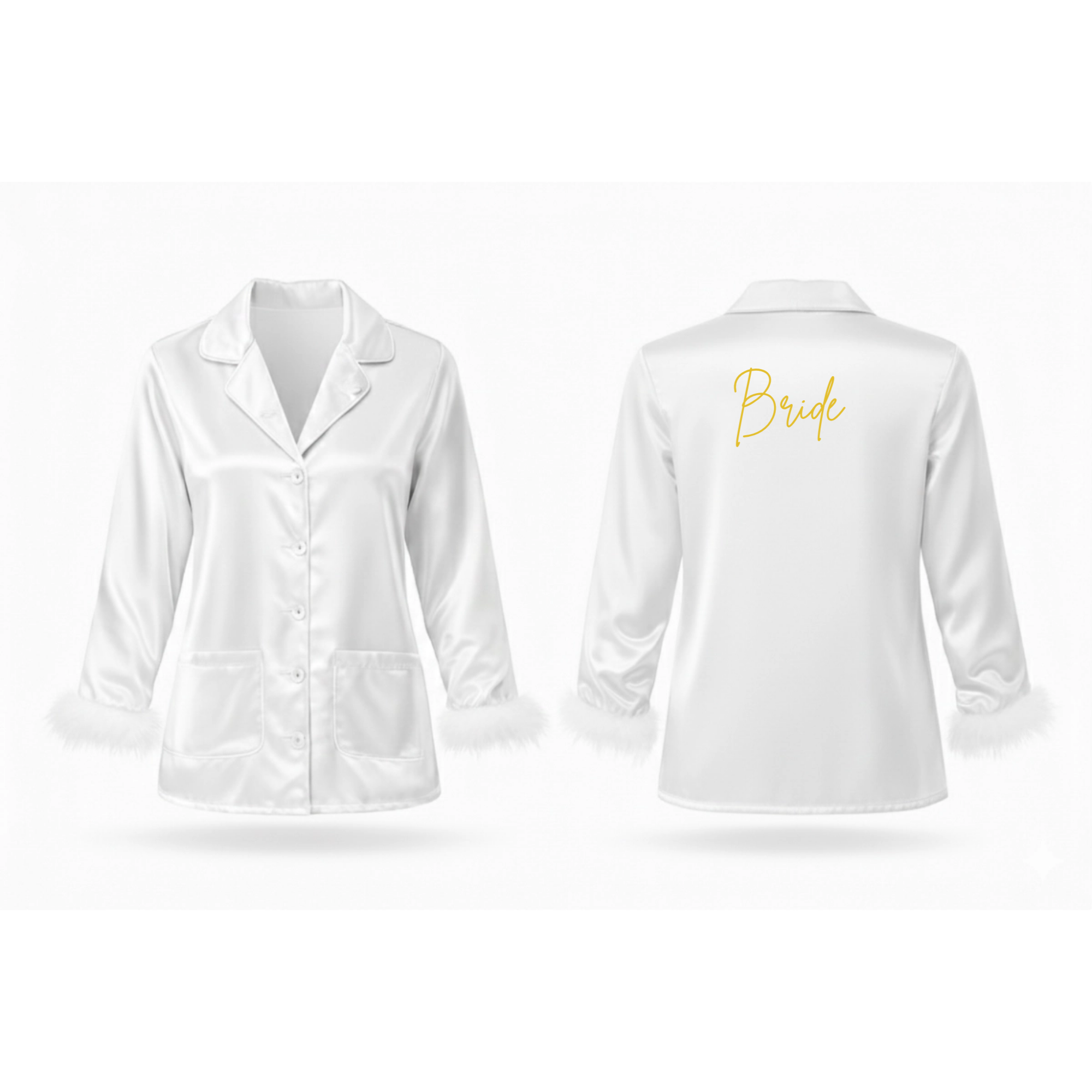 Feather Trim Satin Set Back VINYL - PRICING PENDIENTE