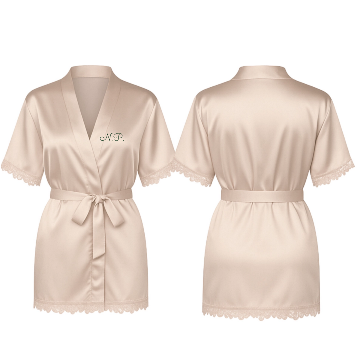 Front Graphic Satin Robe