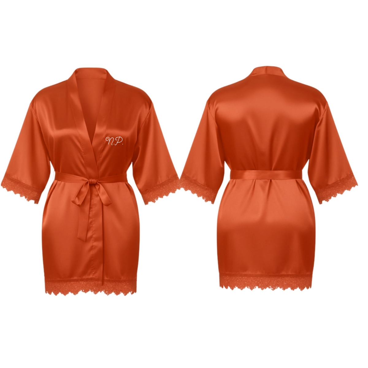 Front Graphic Satin Robe