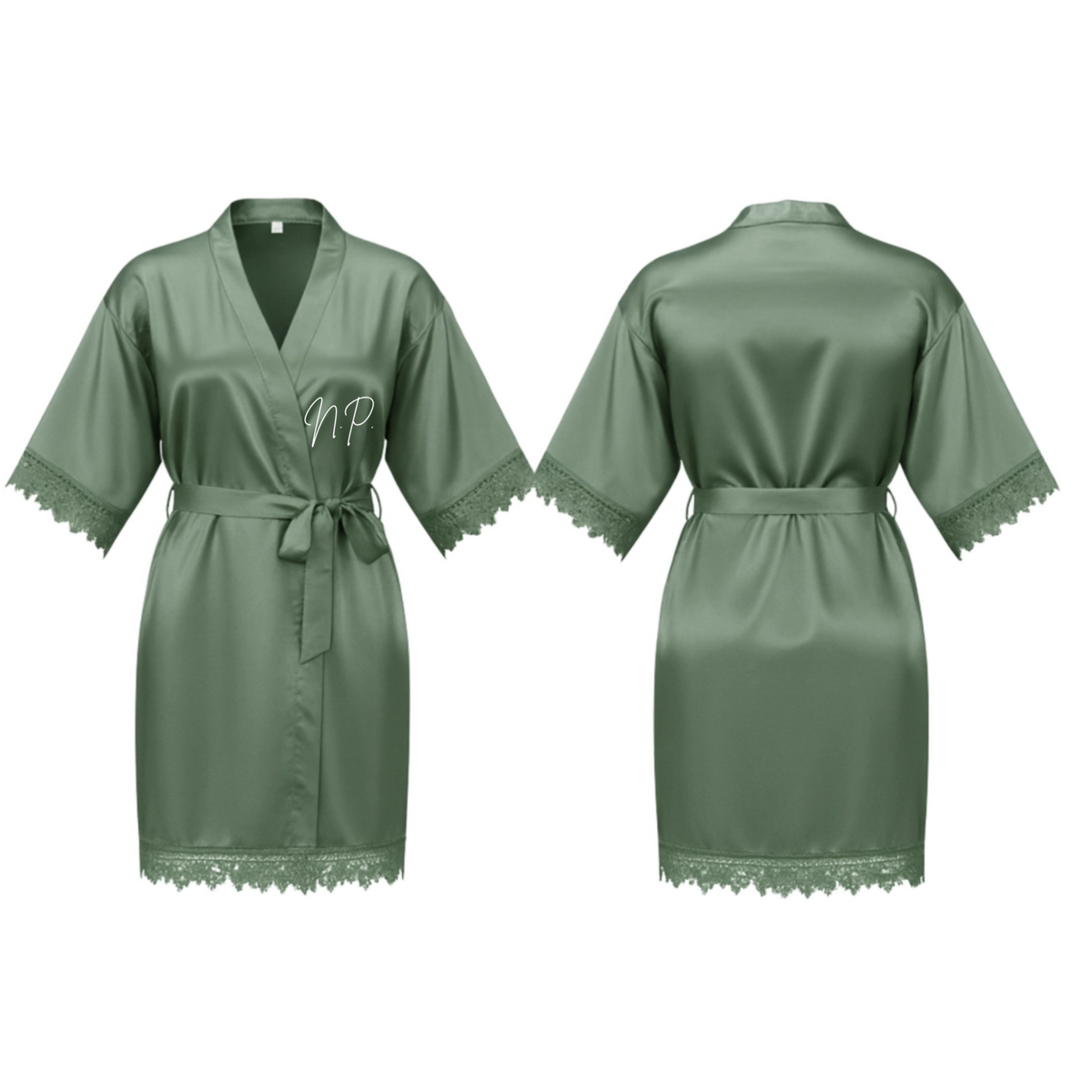 Front Graphic Satin Robe