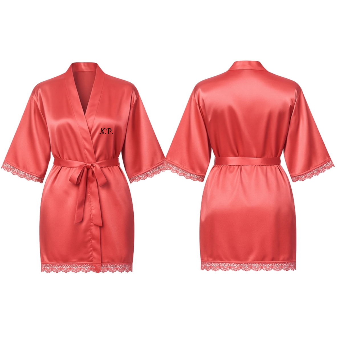 Front Graphic Satin Robe