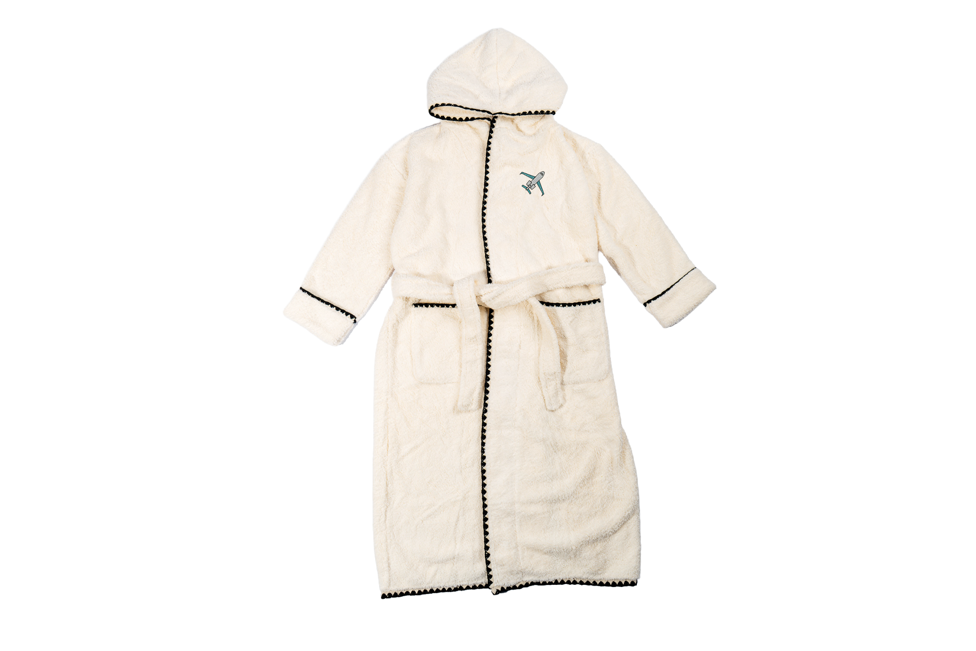 Hooded Bath Robe With Trim  SOLO NUEVO