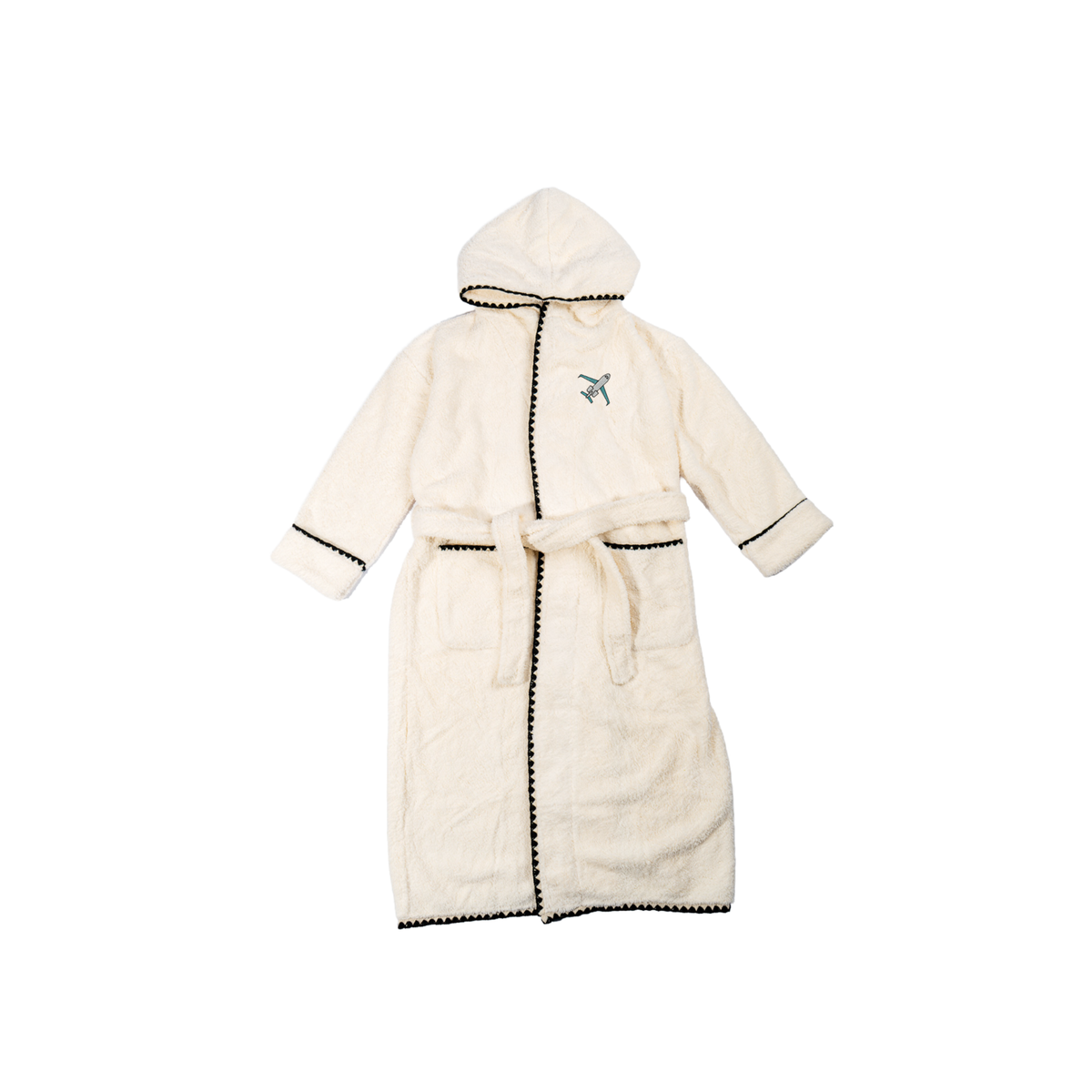 Hooded Bath Robe With Trim Solo