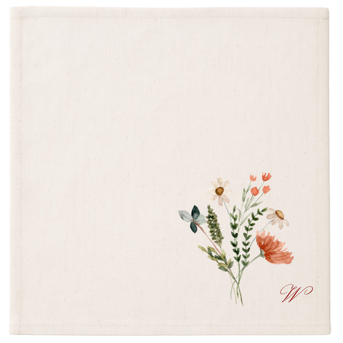 In Bloom Monogram Napkin