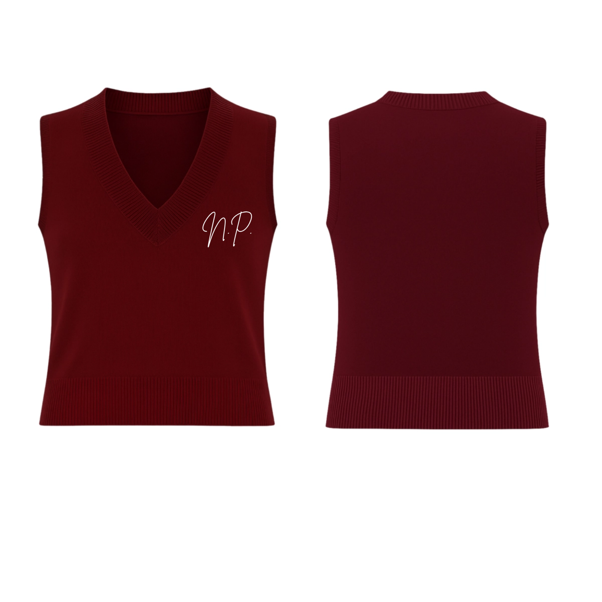 Initials V-Neck Sweater