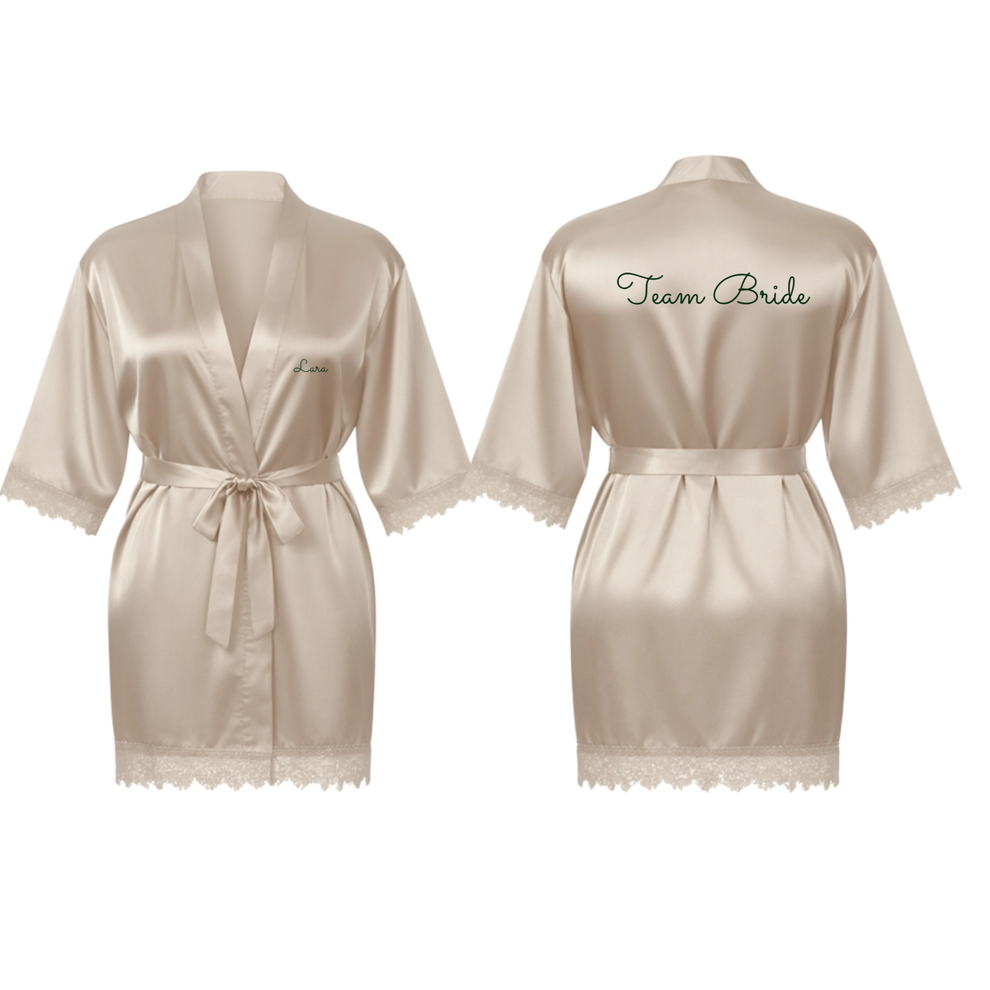 Inscription Front&Back Bridal Robe