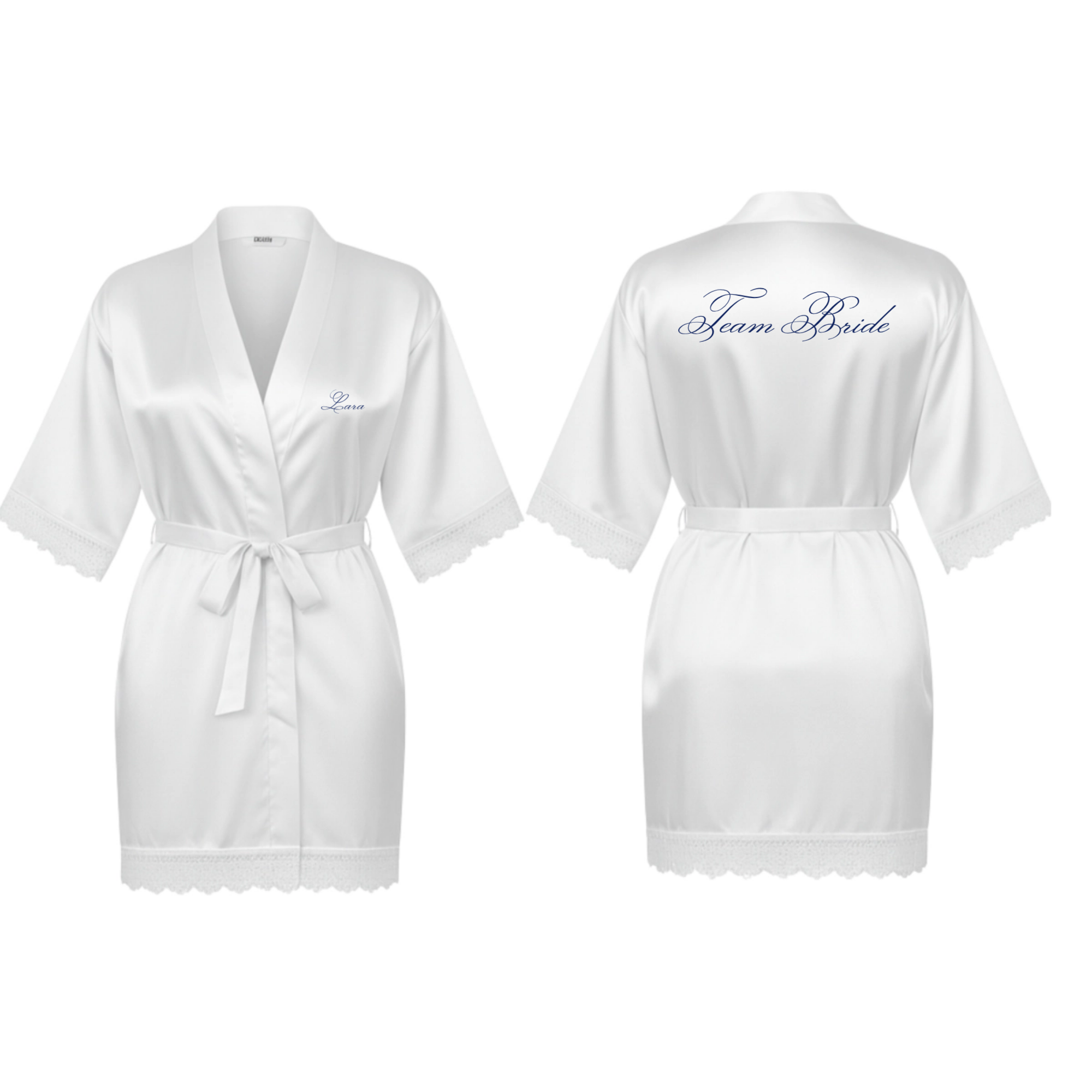 Inscription Front&Back Bridal Robe